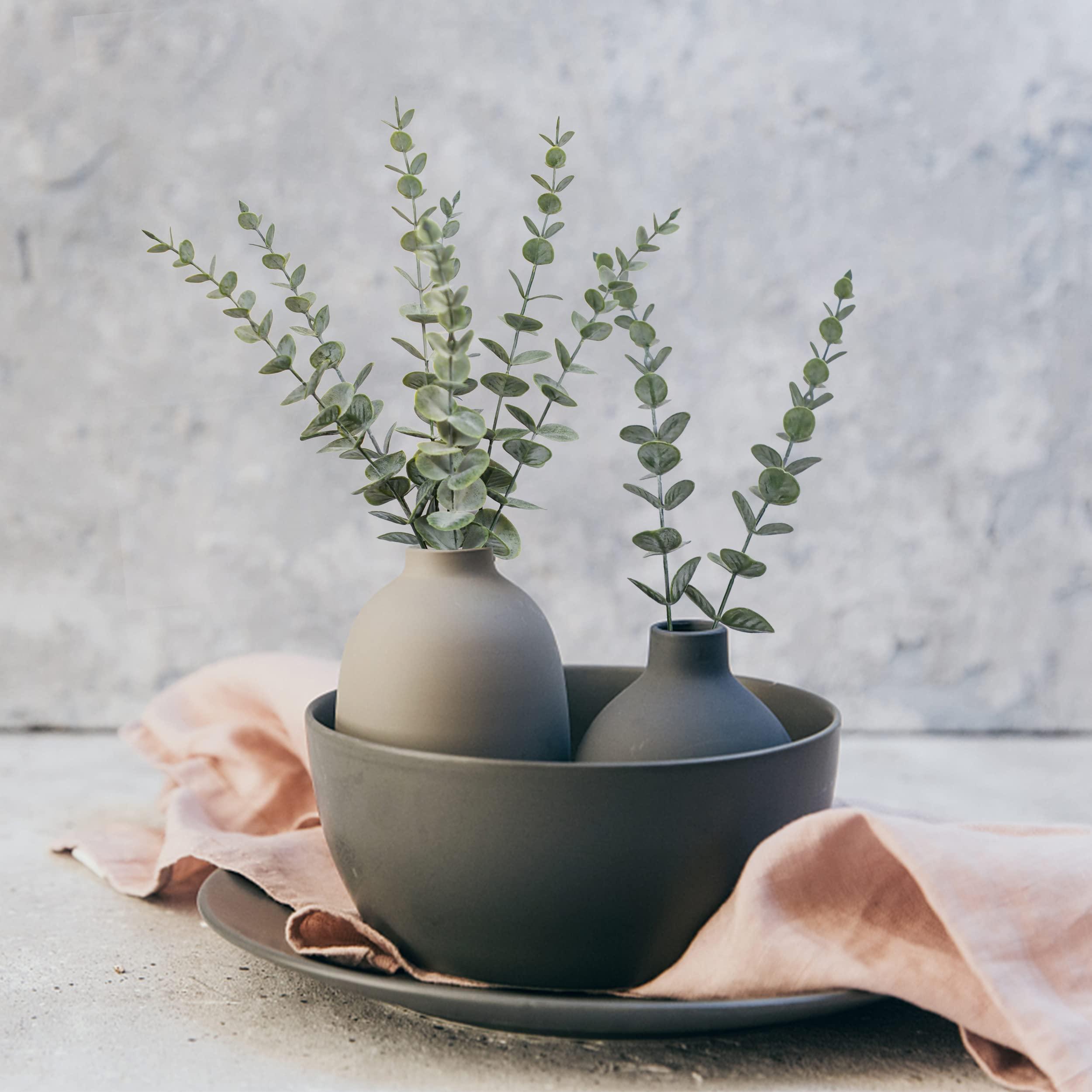 Tiyard 18pcs Eucalyptus Stems Artificial Eucalyptus Leaves Stems Artificial Fake Flowers for Home Office Flowers Bouquet Centerpiece Wedding Decoration Christmas Decor 2025 - Image 2