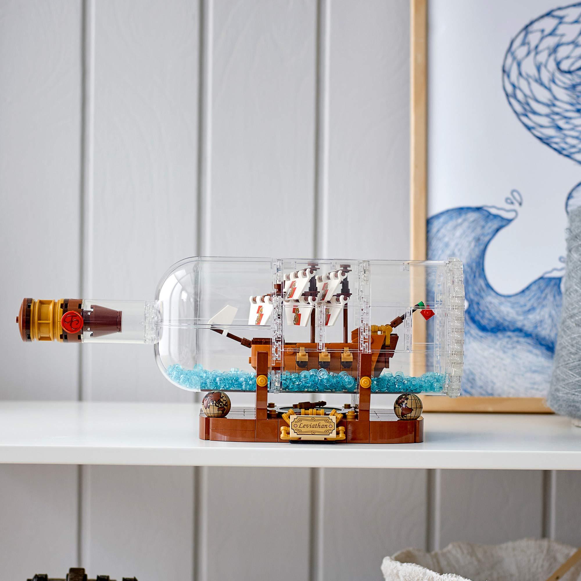 LEGO Ideas Ship in a Bottle 92177 Expert Building Kit, Snap Together Model Ship, Collectible Display Set and Toy for Adults (962 Pieces),Multicolor - Image 7