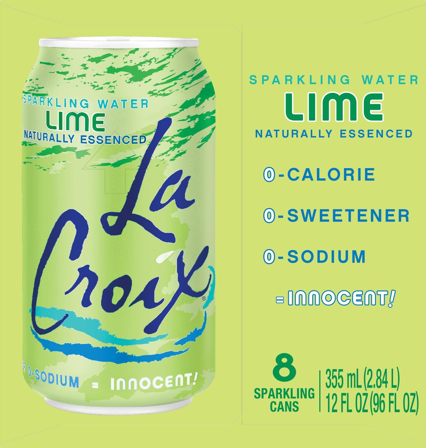 LaCroix Sparkling Water, Lime, 12 Fl Oz (pack of 8) - Image 4