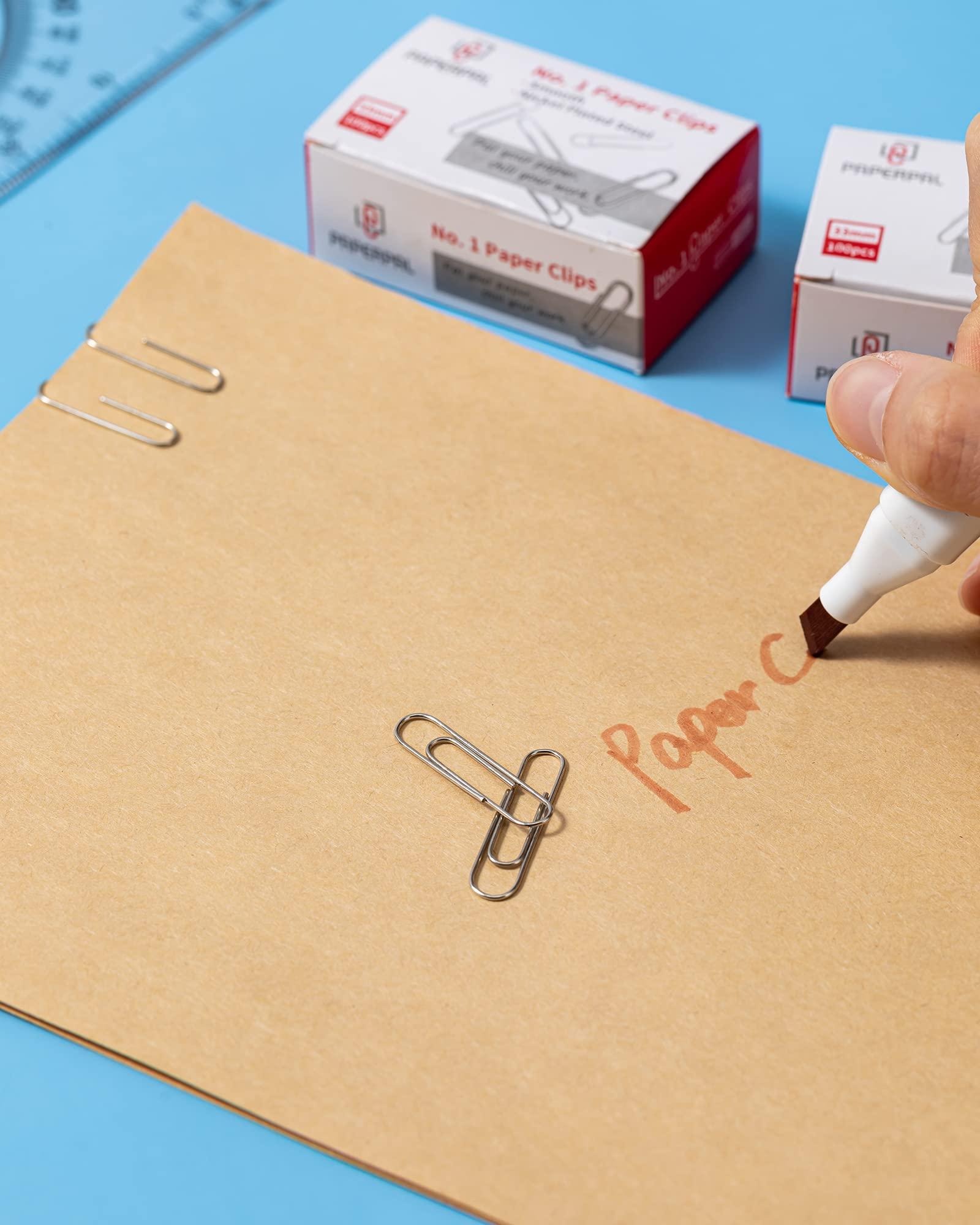 PAPERPAL #1 Smooth Paper Clips, 2000 Medium Paper Clips (20 Boxes of 100 Each), Bulk Paperclips for Office School & Personal Use, Daily DIY, 1-2/7" Silver Paper Clip Standard Size - Image 6