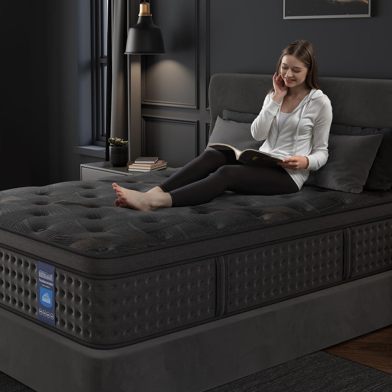 Huwesal Queen Mattress,10 Inch Hybrid Queen Mattresses with Memory Foam & Pocket Spring,Superior Hybrid Mattress with Gel Memory Foam or Back & Lumbar Support,100 Night Trial, Fiberglass Free. - Image 7