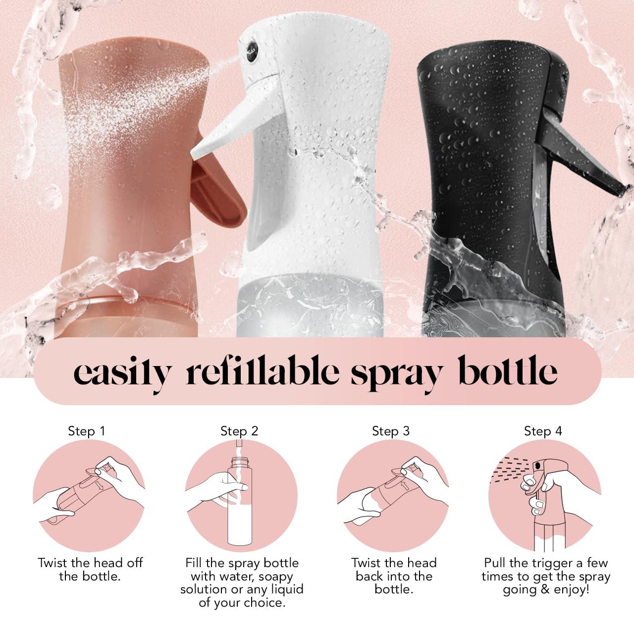 Kitsch Continuous Spray Bottle for Hair | Fine Mist Water Mister for Hair Styling – Spray Bottles for Cleaning, Plants & More – Terracotta, 5 oz - Image 5