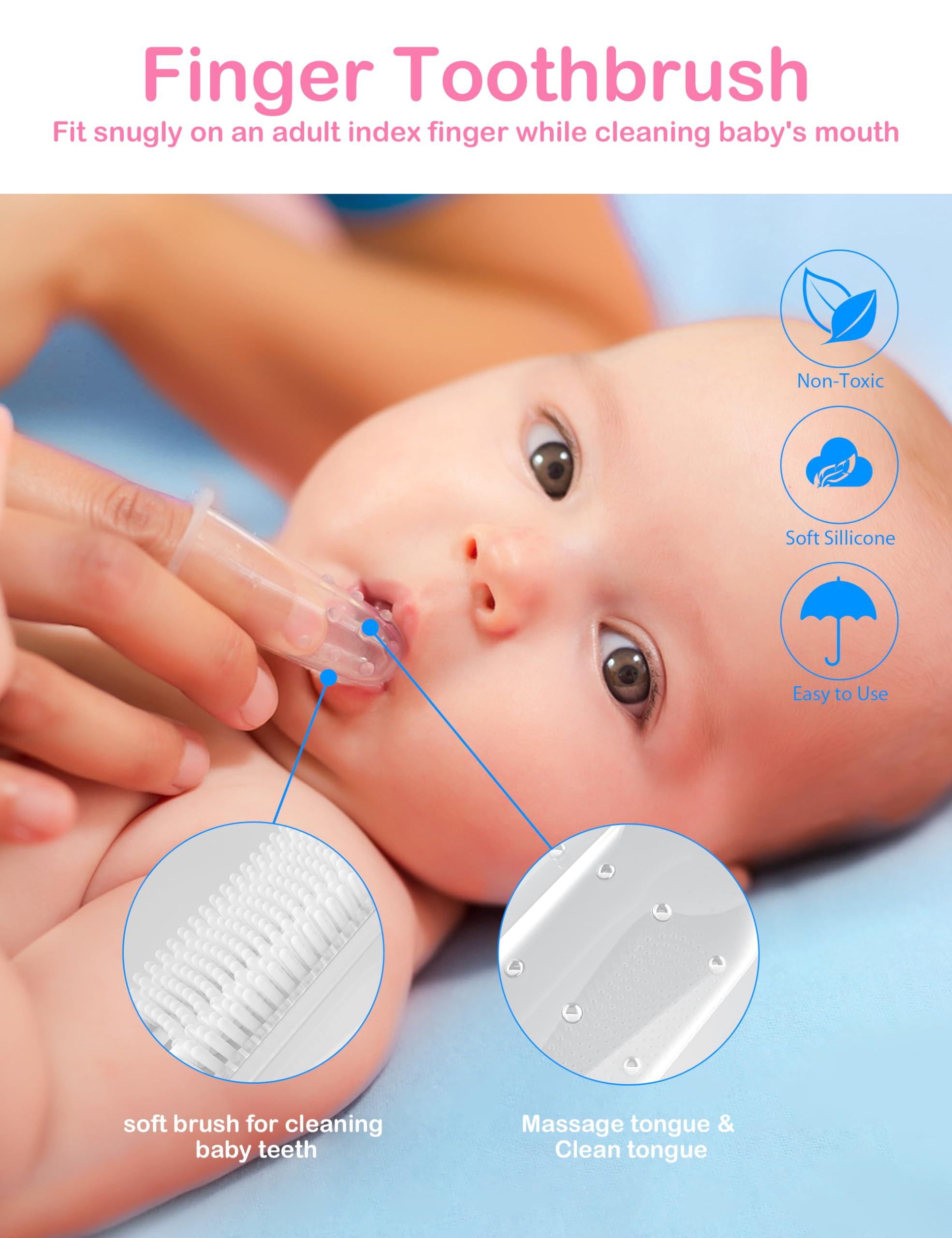 Bokhot Baby Healthcare and Grooming Kit 15 in 1, Safe Baby Grooming Kit Newborn Girl Boy Essentials, Portable Baby Care Set Nursery Shower Gift for Infant Baby Registry Search, Pink - Image 4