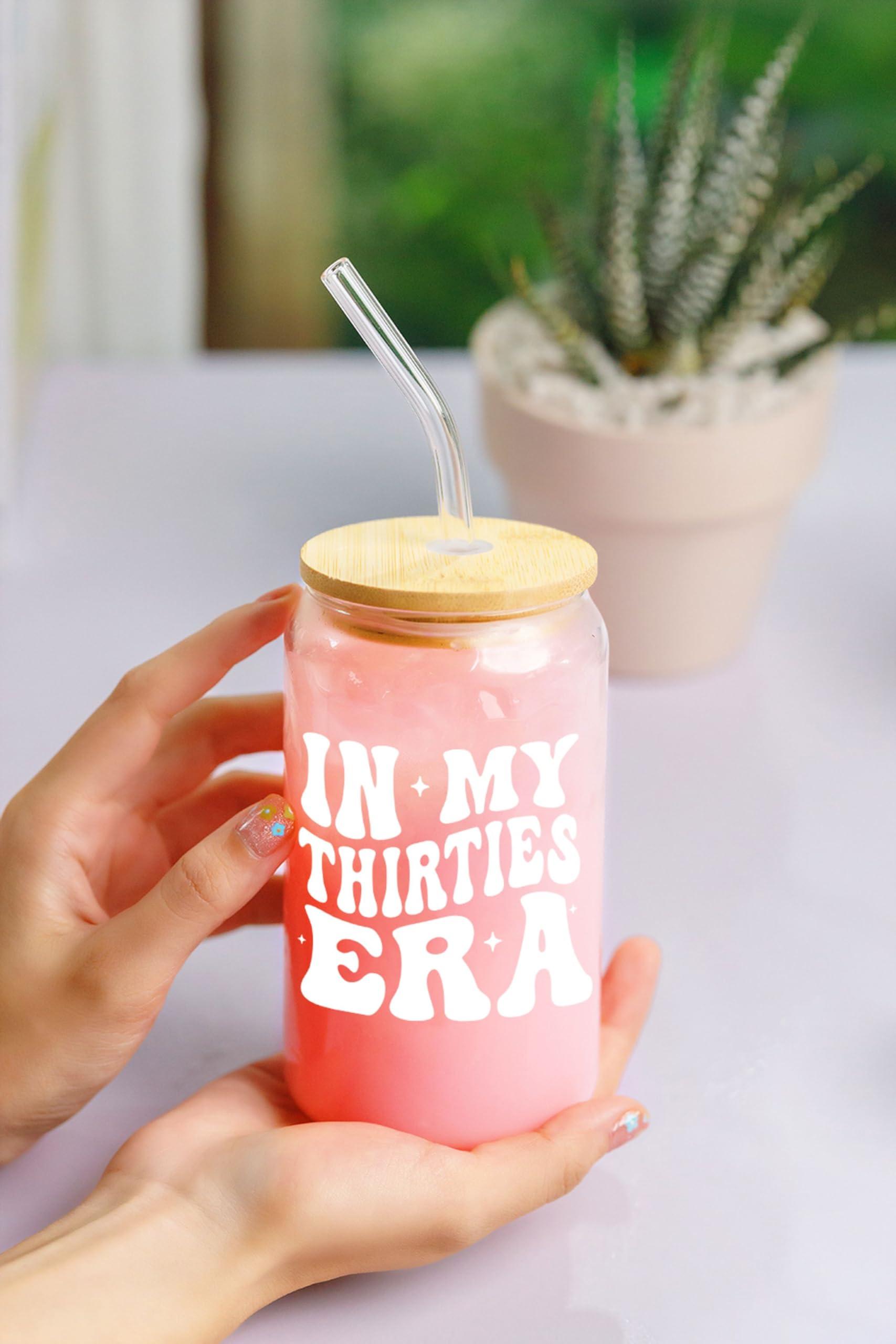 NewEleven 30th Birthday Gifts For Women - 30s Birthday Decorations - 30 Year Old Gifts For Her, Woman, Sister, Mom, Daughter, Best Friend - In My Thirties Era Glass - 16 Oz Coffee Glass - Image 6