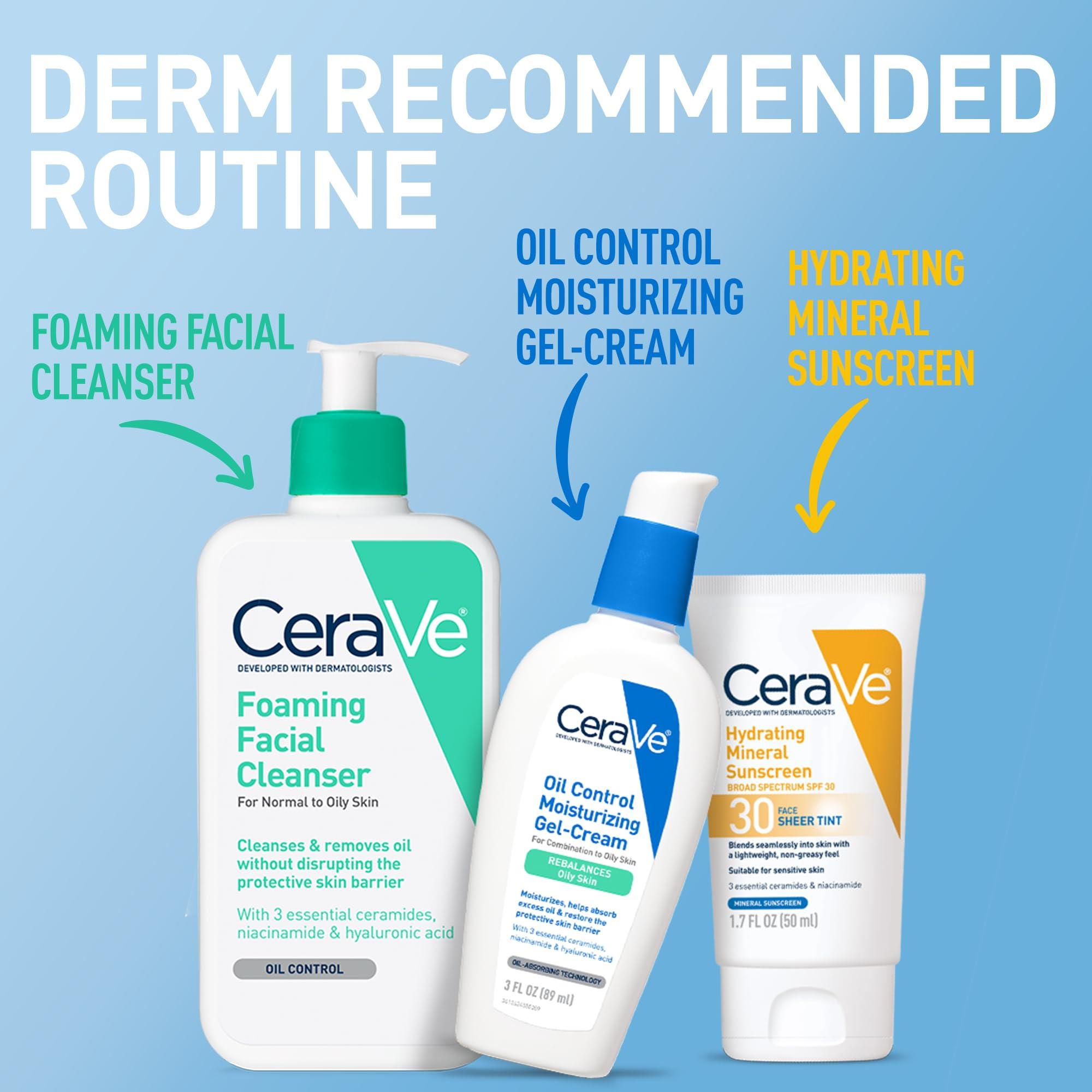 CeraVe Oil Control Moisturizing Gel-Cream, Face Moisturizer for Oily Skin, Niacinamide, Hyaluronic Acid & Oil Absorbing Technology To Rebalance Oily Skin, Non-Comedogenic, Fragrance Free & Oil-Free - Image 7