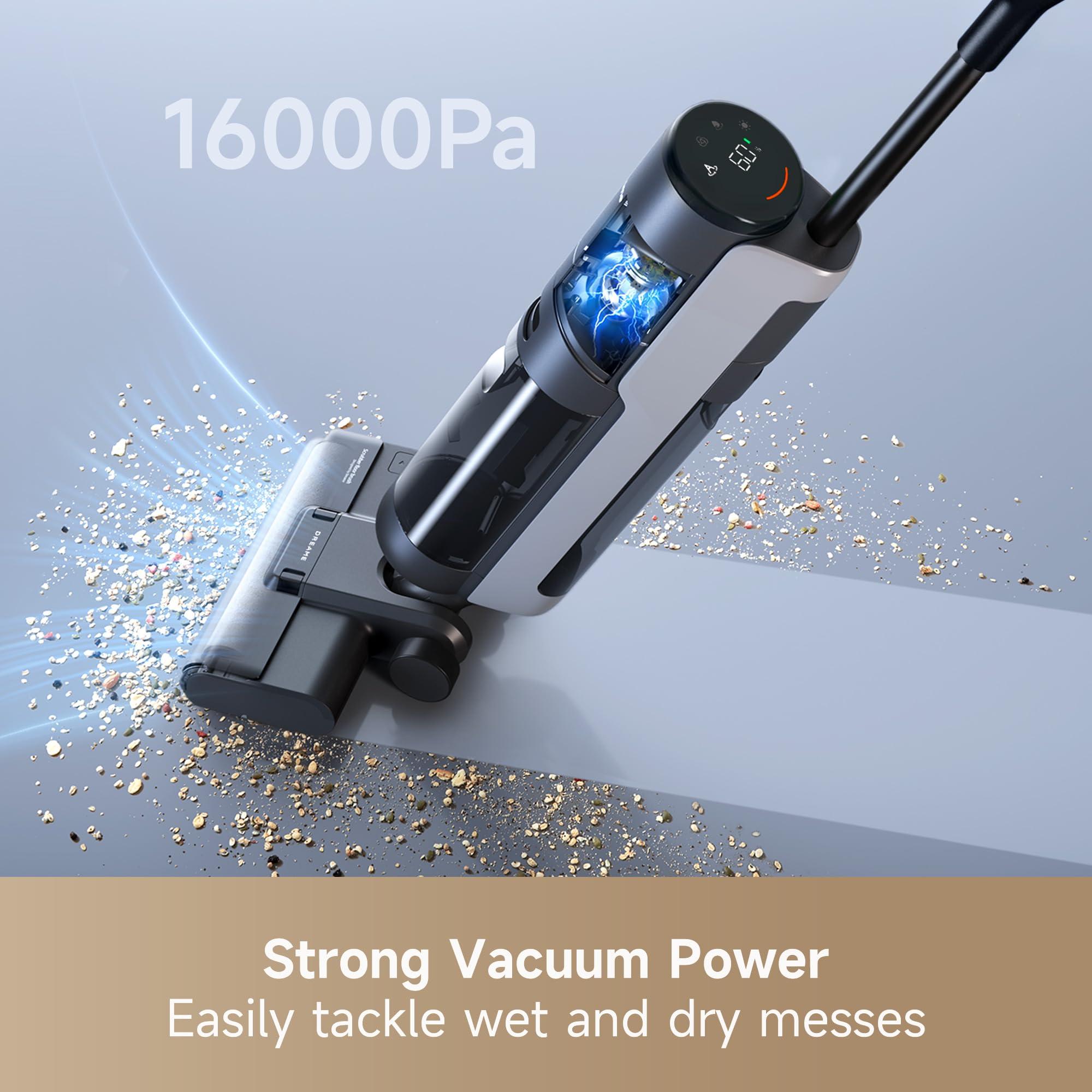 DREAME H12S Wet Dry Vacuum Cleaner, Cordless Vacuum Mop All in One for Hard Floors, Edge Cleaning with Dirt Detection, Hot Air Drying, Smart Floor Cleaner Great for Sticky Messes on Multi-Surfaces - Image 3