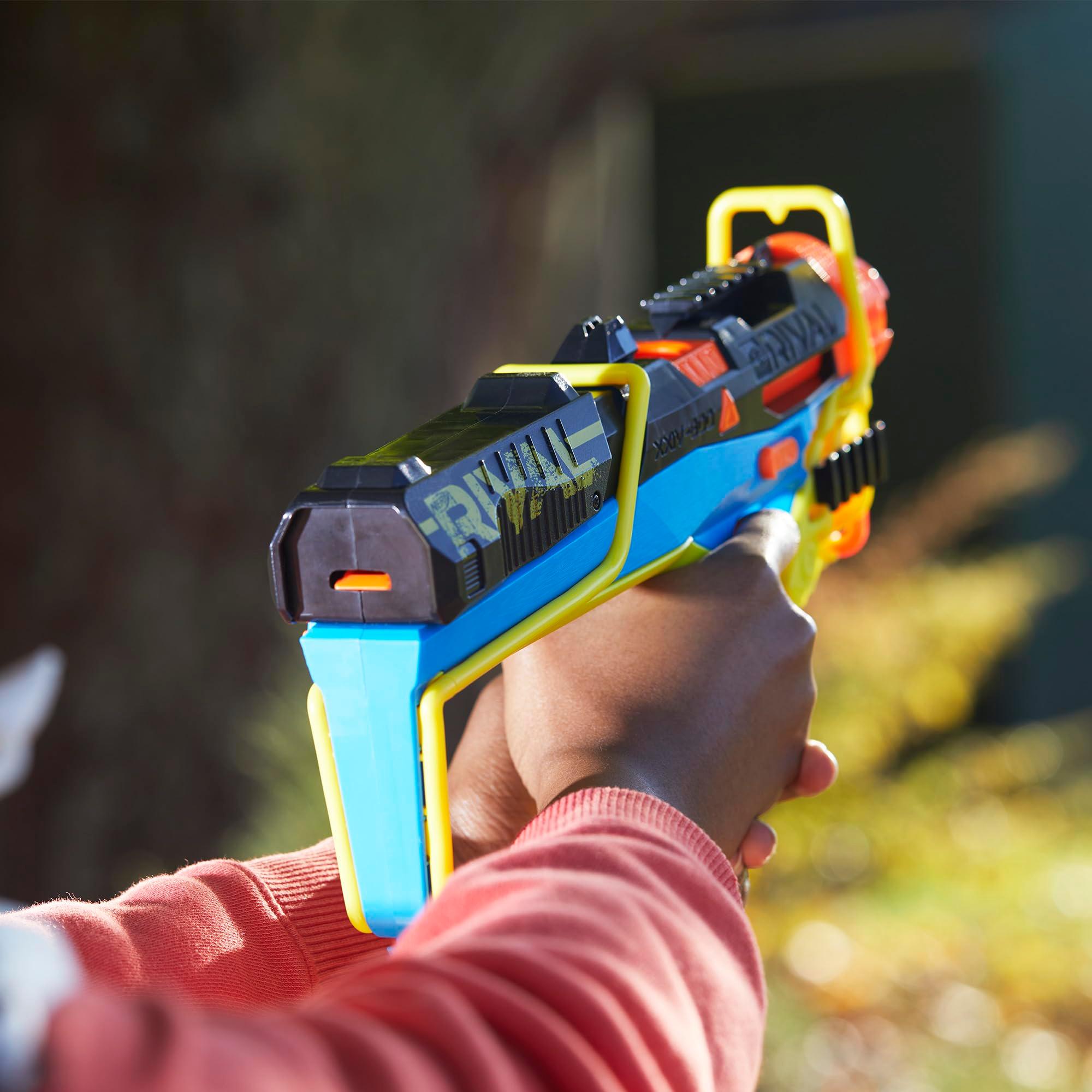 Nerf Rival Mirage XXIV-800 Blaster, 10 Nerf Rival Accu-Rounds, 2 Ways to Load, 8 Round Removable Magazine, Pump Action Priming, Gifts for Teens - Image 8
