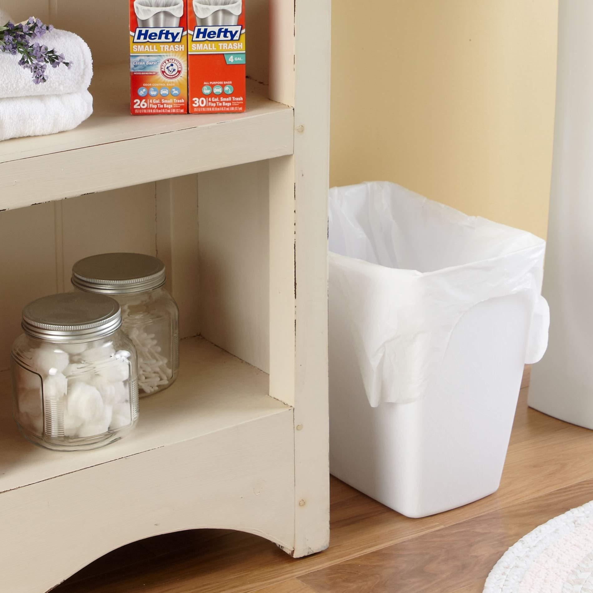 Hefty Small Garbage Bags, Flap Tie, Lavender & Sweet Vanilla Scent, 4 Gallon, 26 Count - Image 7