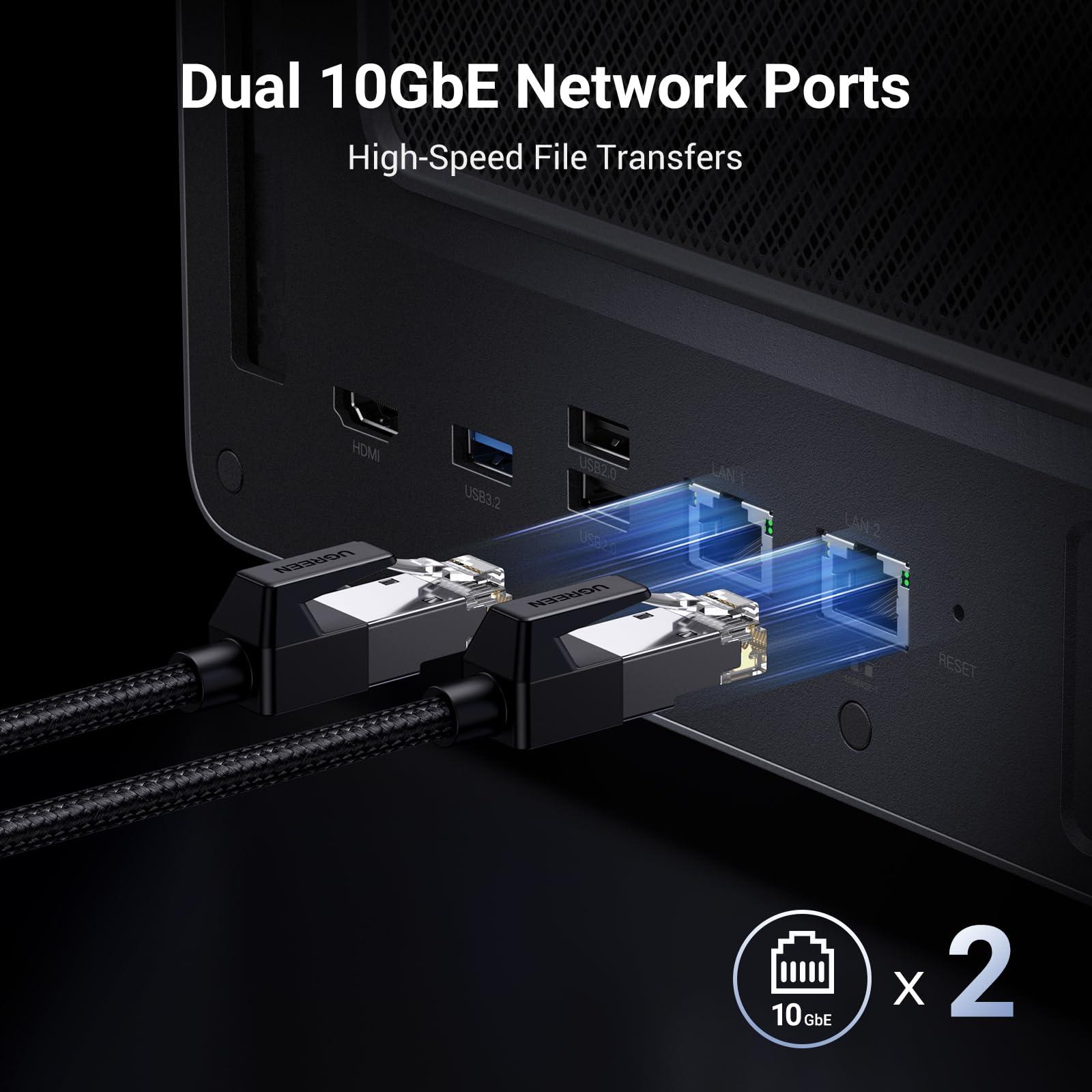 UGREEN NASync DXP6800 Pro 6-Bay Desktop NAS, Intel i5 1235u 10-Core CPU, 8GB DDR5 RAM, 128G SSD, 2 * 10GbE, 2 * M.2 NVMe Slots, 8K HDMI, 2 * TBT4, Network Attached Storage (Diskless) - Image 4