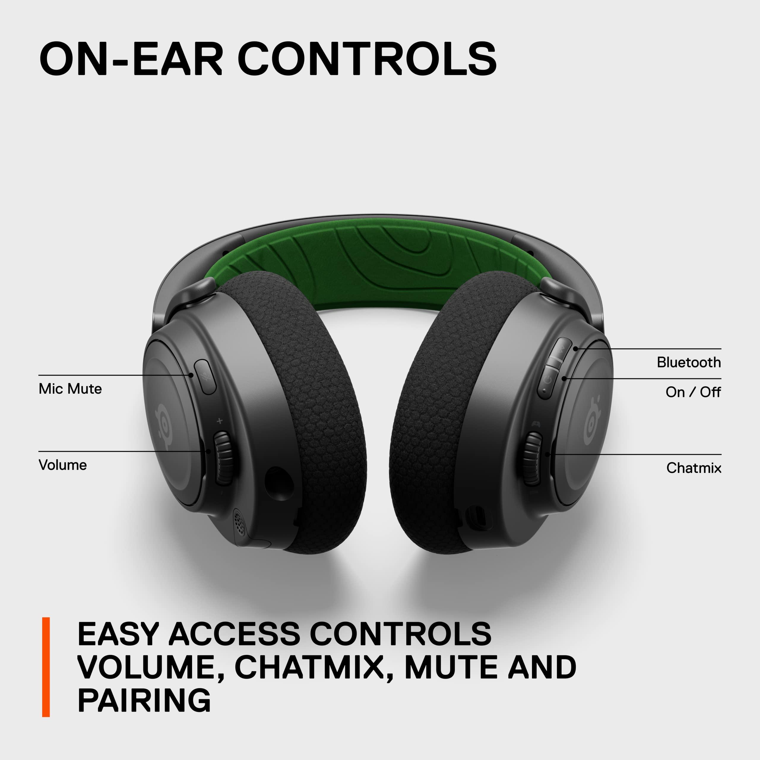 SteelSeries Arctis Nova 7X Wireless Multi-Platform Gaming Headset — Neodymium Magnetic Drivers — 2.4GHz+Bluetooth — 38Hr USB-C Battery — AI Mic — Xbox Series X|S, PC, PS5, Switch, VR, Mobile - Black - Image 11