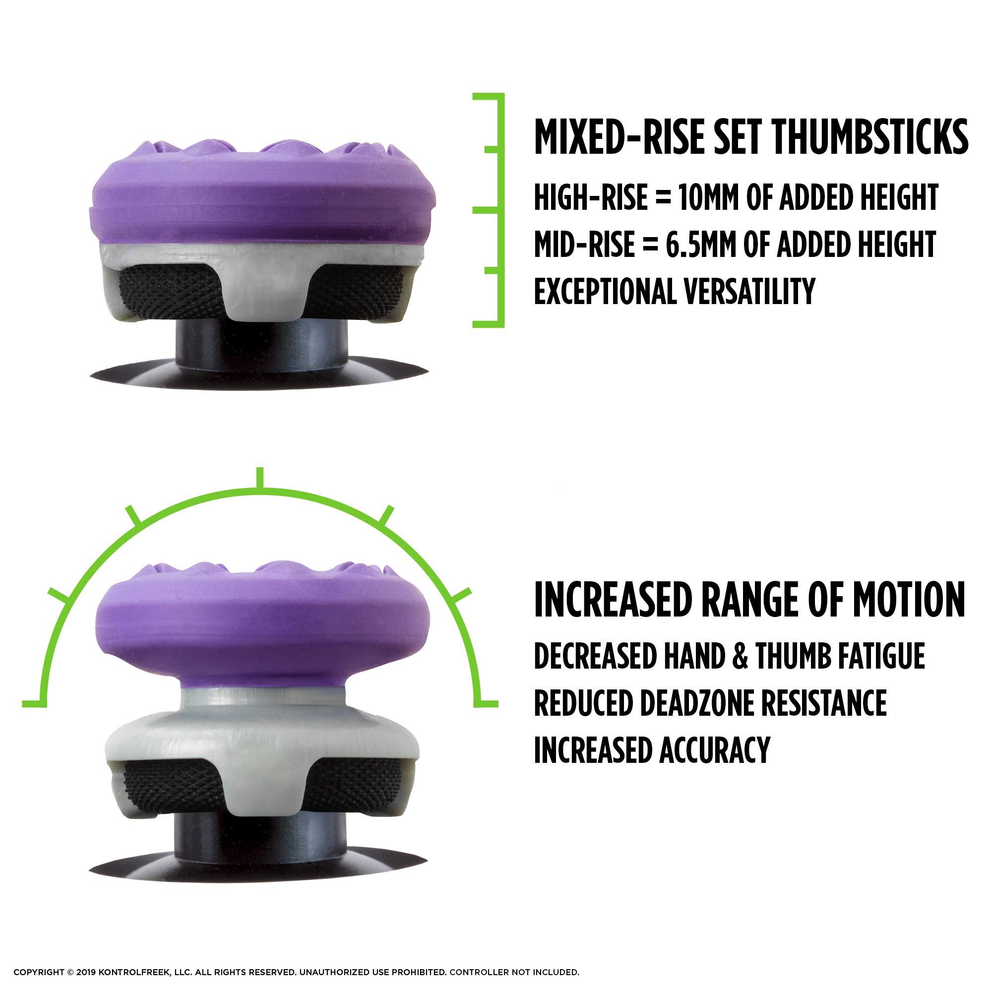 KontrolFreek FPS Freek Galaxy Purple for Xbox One and Xbox Series X Controller | 2 Performance Thumbsticks | 1 High-Rise, 1 Mid-Rise | Purple - Image 3