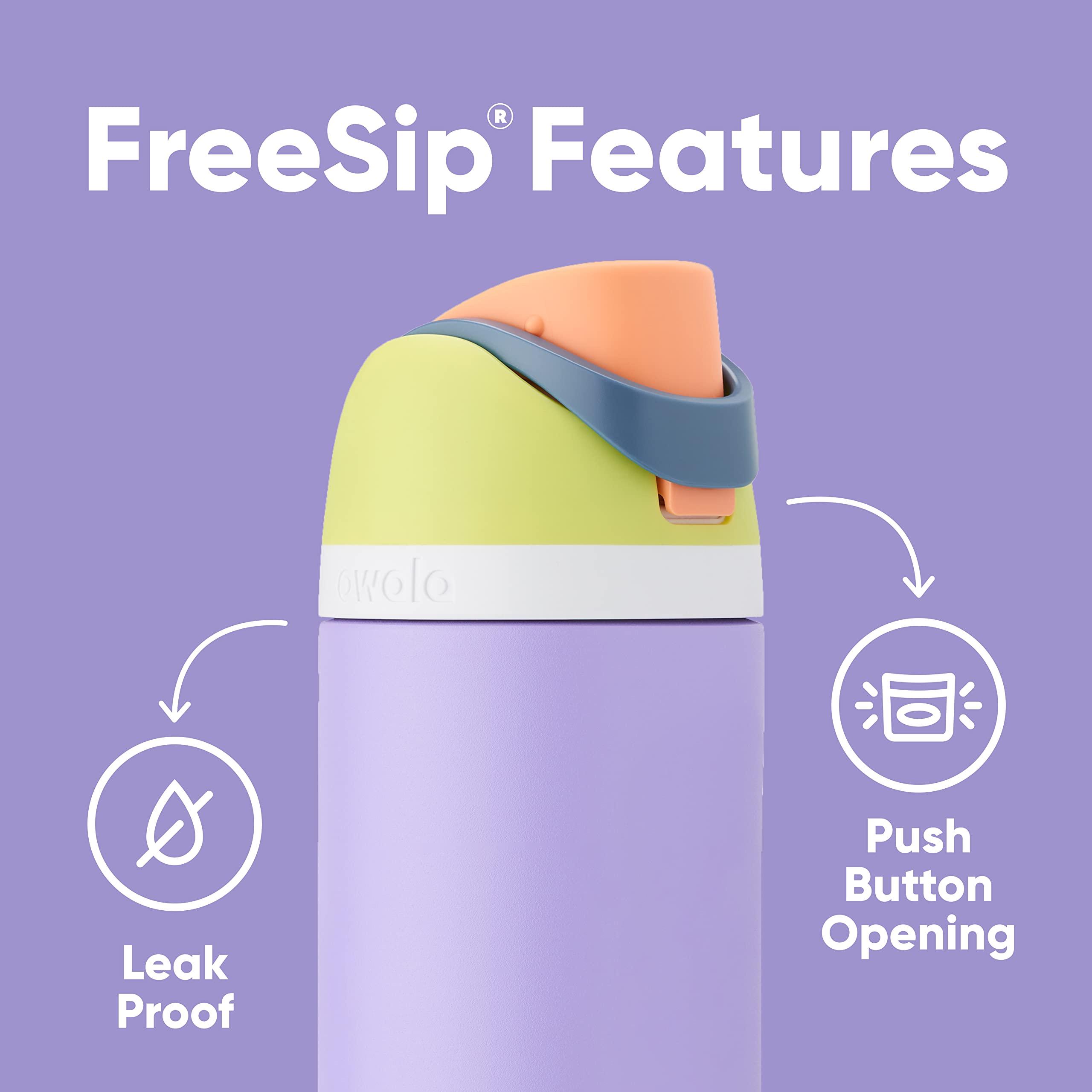 Owala FreeSip Insulated Stainless Steel Water Bottle with Straw, BPA-Free Sports Water Bottle, Great for Travel, 24 Oz, Shy Marshmallow - Image 4