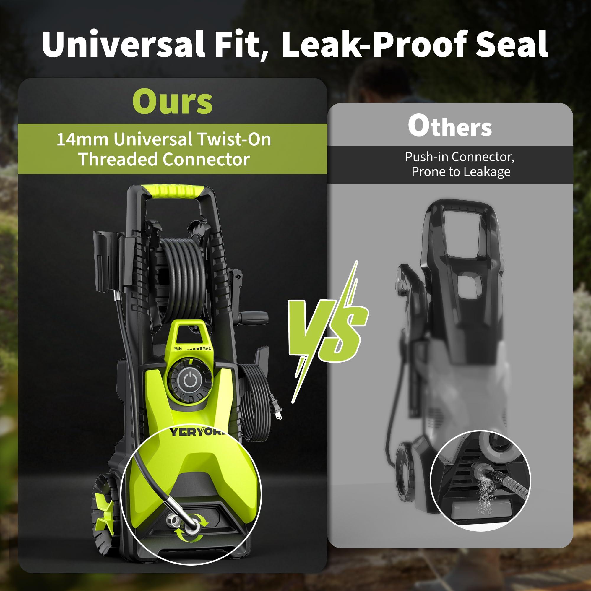4000 PSI Electric Pressure Washer, 1900W Motor, 4 Adjustable Nozzles, 32.81ft Hose, Foam Cannon, Ideal for Driveways, Patios, Cars, Boats, and More - Image 6