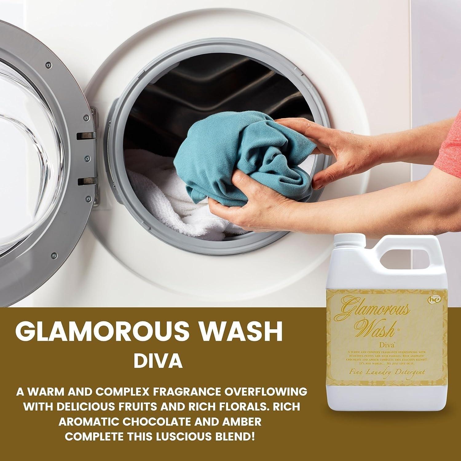 Tyler Candle Company Wash Diva 32 Fl oz HE, BZ Laundry Detergent/with Glamorous Sachet Single Pouch L - Image 3