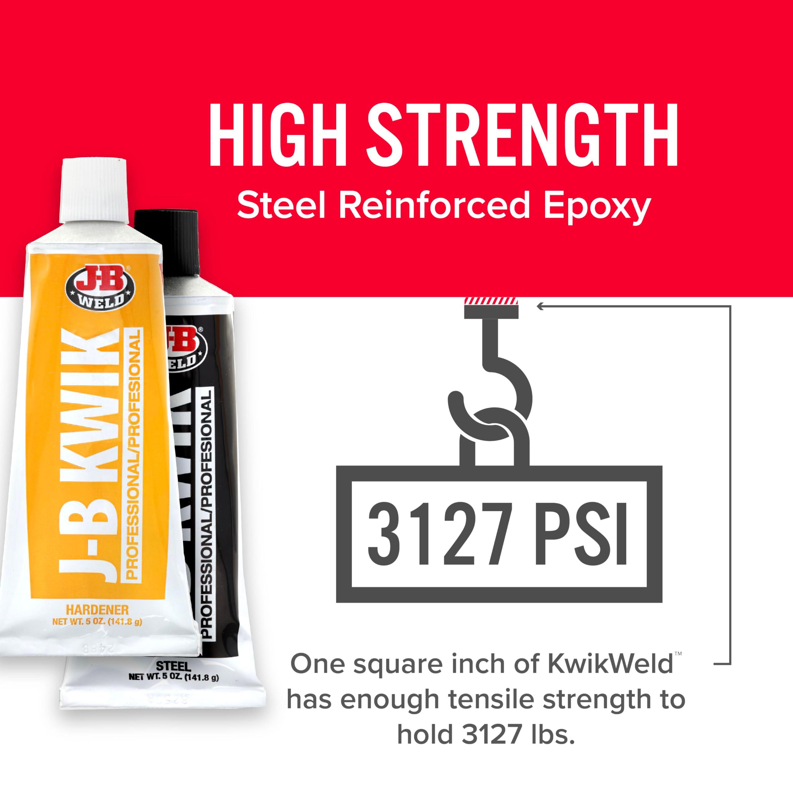 J-B Weld 8271 KwikWeld Professional Size Steel Reinforced Epoxy Twin Pack - 10 oz. - Image 3