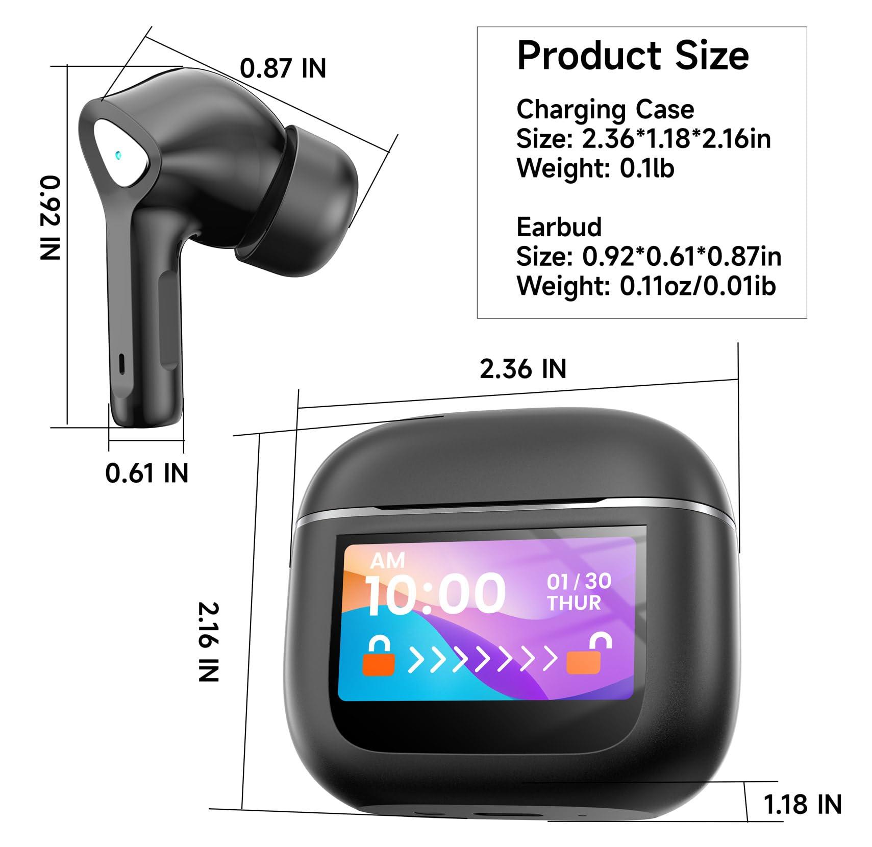 TWOSKY Wireless Earbuds Bluetooth 5.3 Headphones 50H Playtime Deep Bass Stereo Ear Buds with Mic IPX7 Waterproof Comfort Lightweight in Ear Earphones for Pad Android/iOS Phones Gifts for Women Men - Image 8