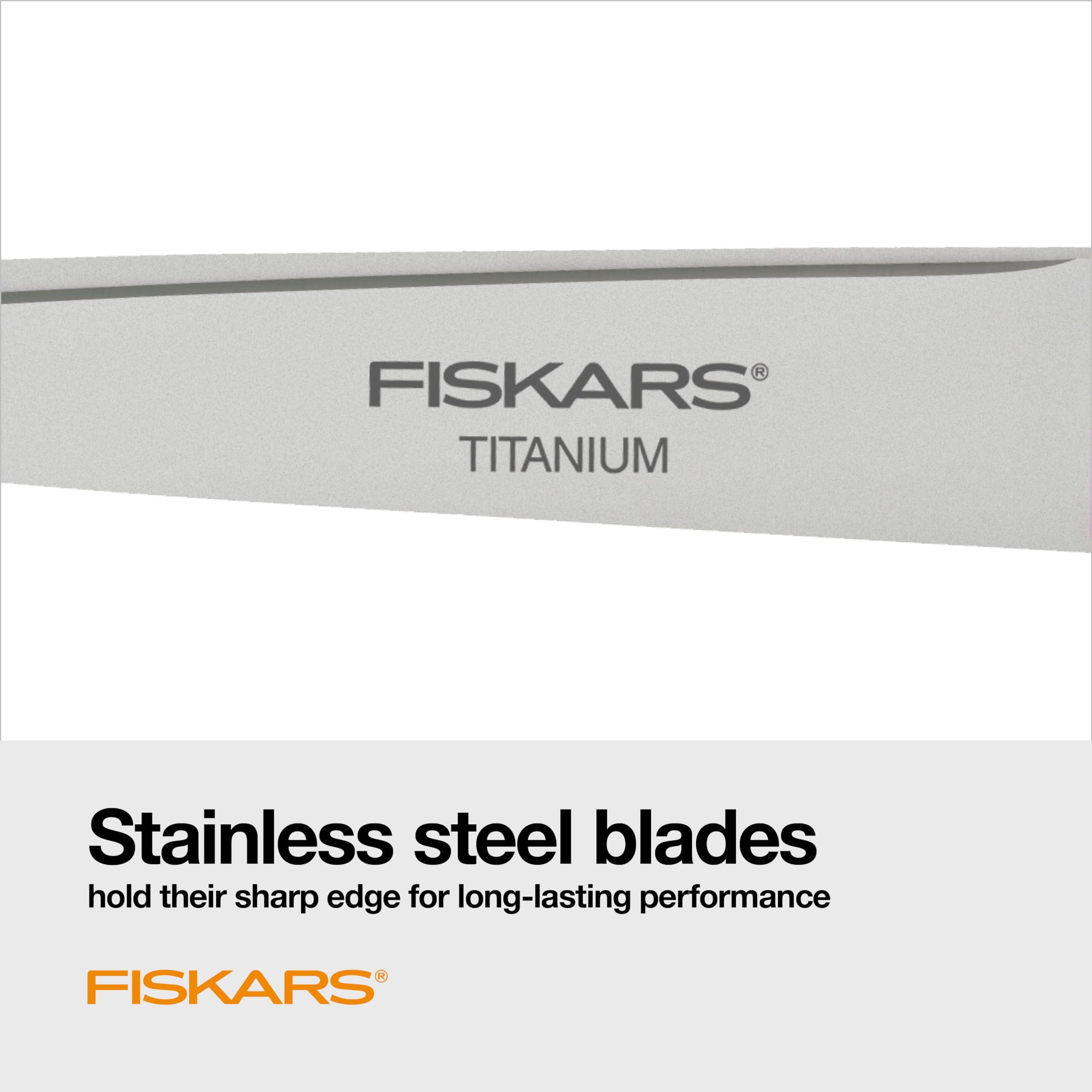Fiskars SoftGrip Titanium Scissors - Contoured Performance All Purpose - 8" Titanium - Straight Paper Scissors for Office, and Arts and Crafts - 3-Count - Image 5