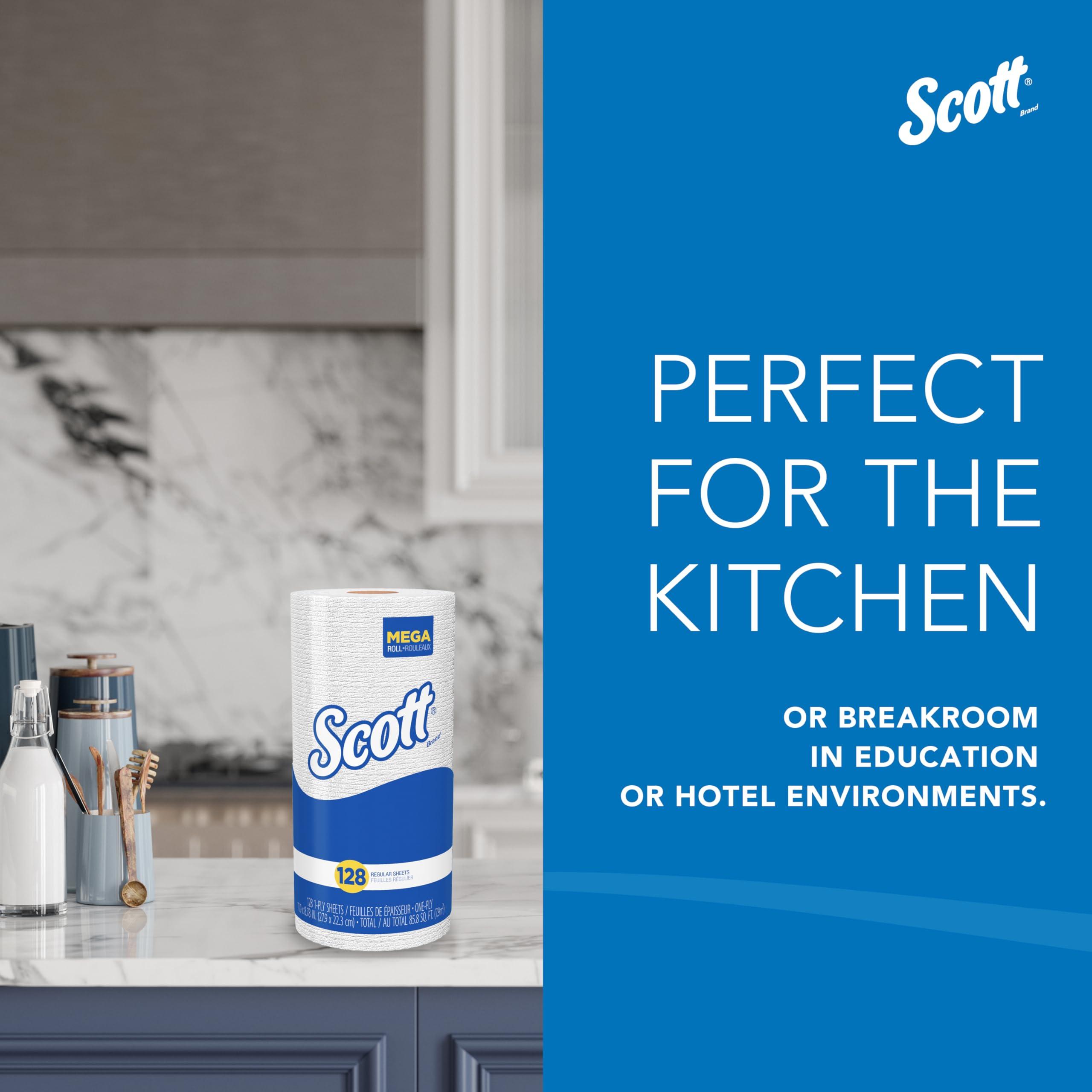 Scott Professional Kitchen Paper Towels, Bulk (41482), Fast-Drying Absorbency Pockets, White, Perforated (128 Sheets/Roll, 20 Rolls/Case, 2,560 Sheet Total) - Image 8
