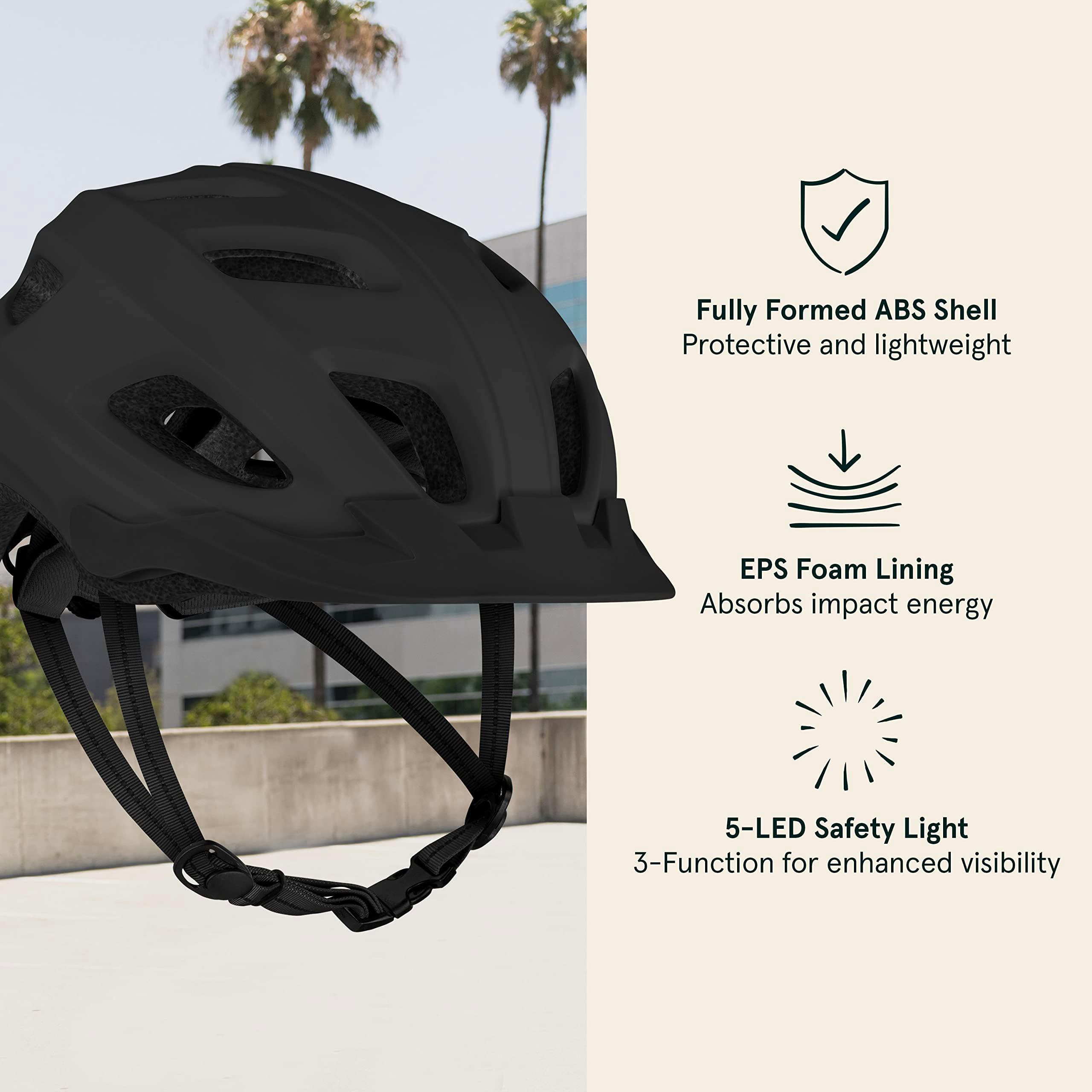 Retrospec Lennon Bike Helmet with LED Safety Light Adjustable Dial & Removable Visor - Image 2