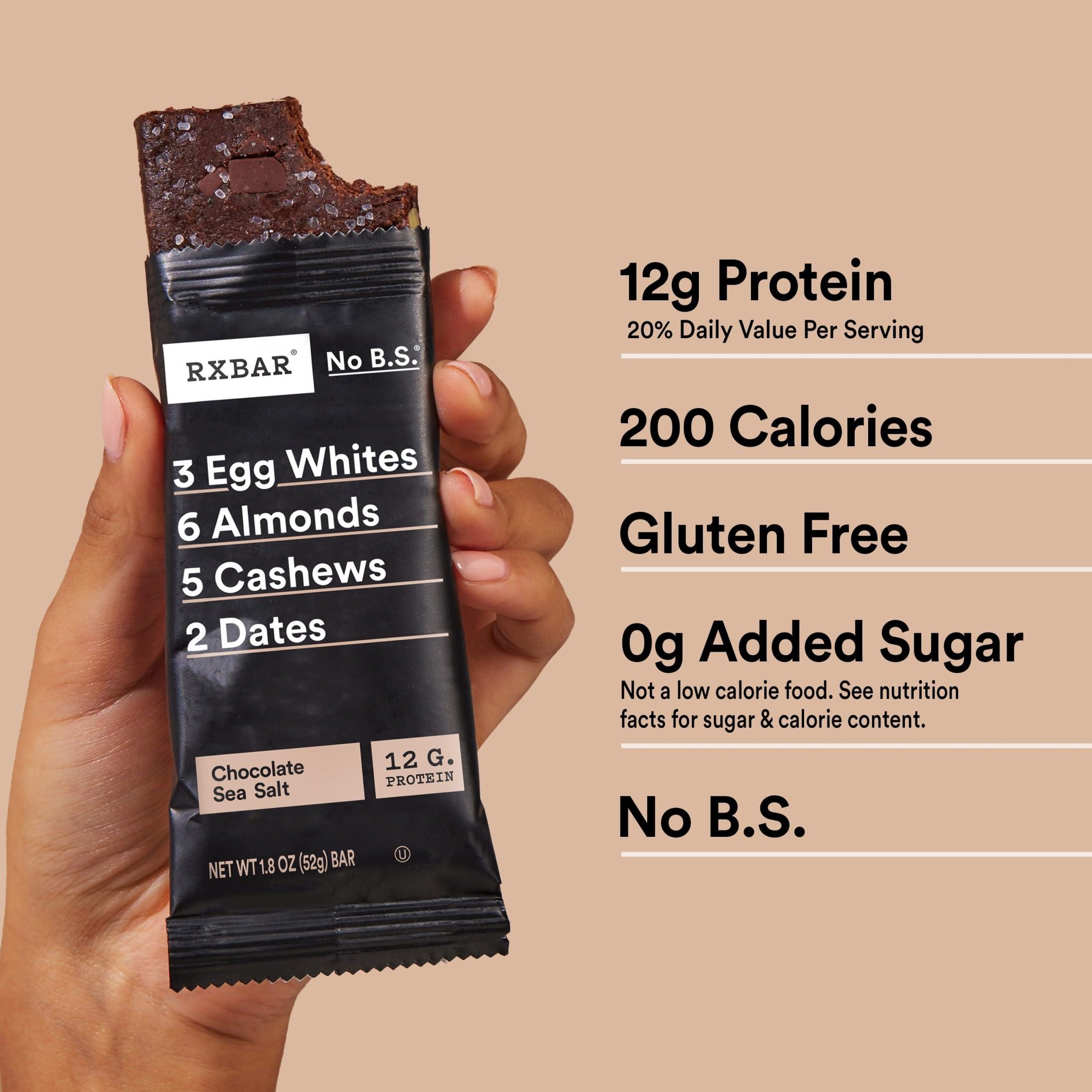 RXBAR Protein Bars, Protein Snack, Snack Bars, Chocolate Sea Salt, 22oz Box (12 Bars) - Image 8