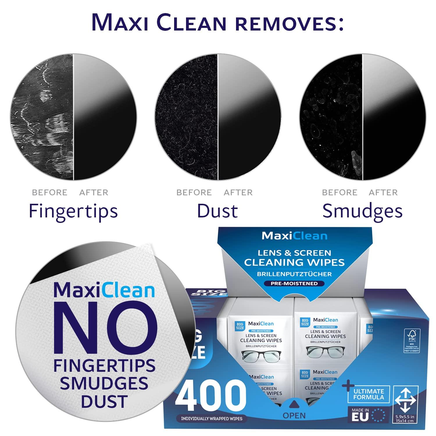 Glasses Wipes Lens Cleaner - Lens Wipes for Eyeglasses - 400 Pre-moistened Individually Wrapped Wipes for Eye Glasses, Electronics, Phone, Computer, Laptop Screen - Camera Lens Cleaner - Made in EU - Image 4
