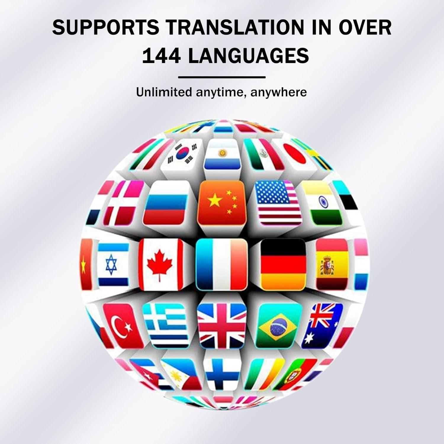 Language Translator Earbuds, 3-in-1 AI Translation Earbuds Real Time Supports 144 Languages Translate Headphones Two Way Online Bluetooth Instant Voice Translation Device for iOS & Android - Image 3