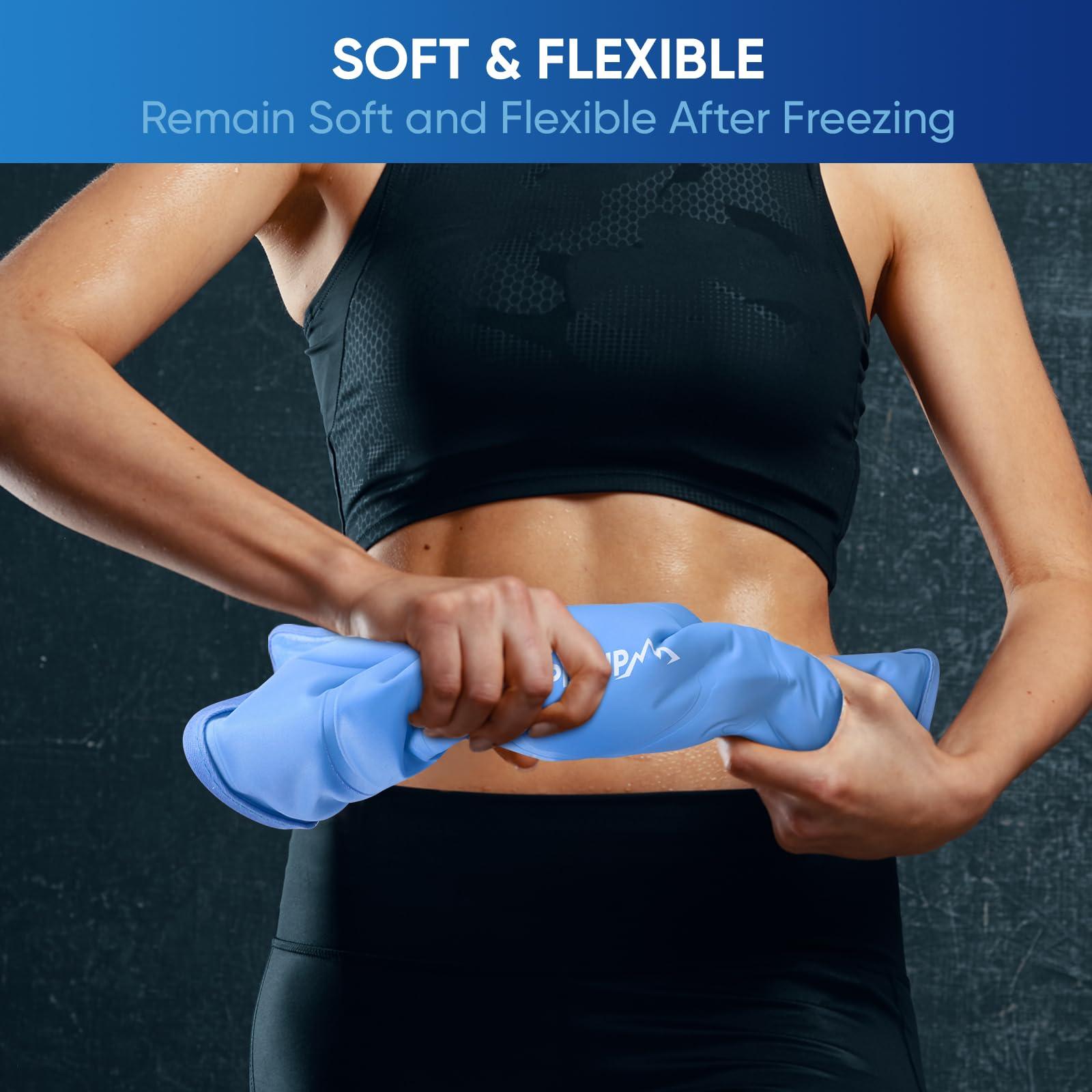 APEXUP Gel Ice Packs for Injuries Reusable, Flexible Double Sided Cold Packs for Injuries, Ice Pack for Knee, Shoulder, Back, Hip, Leg, Arm (Blue, S, 1PK) - Image 7