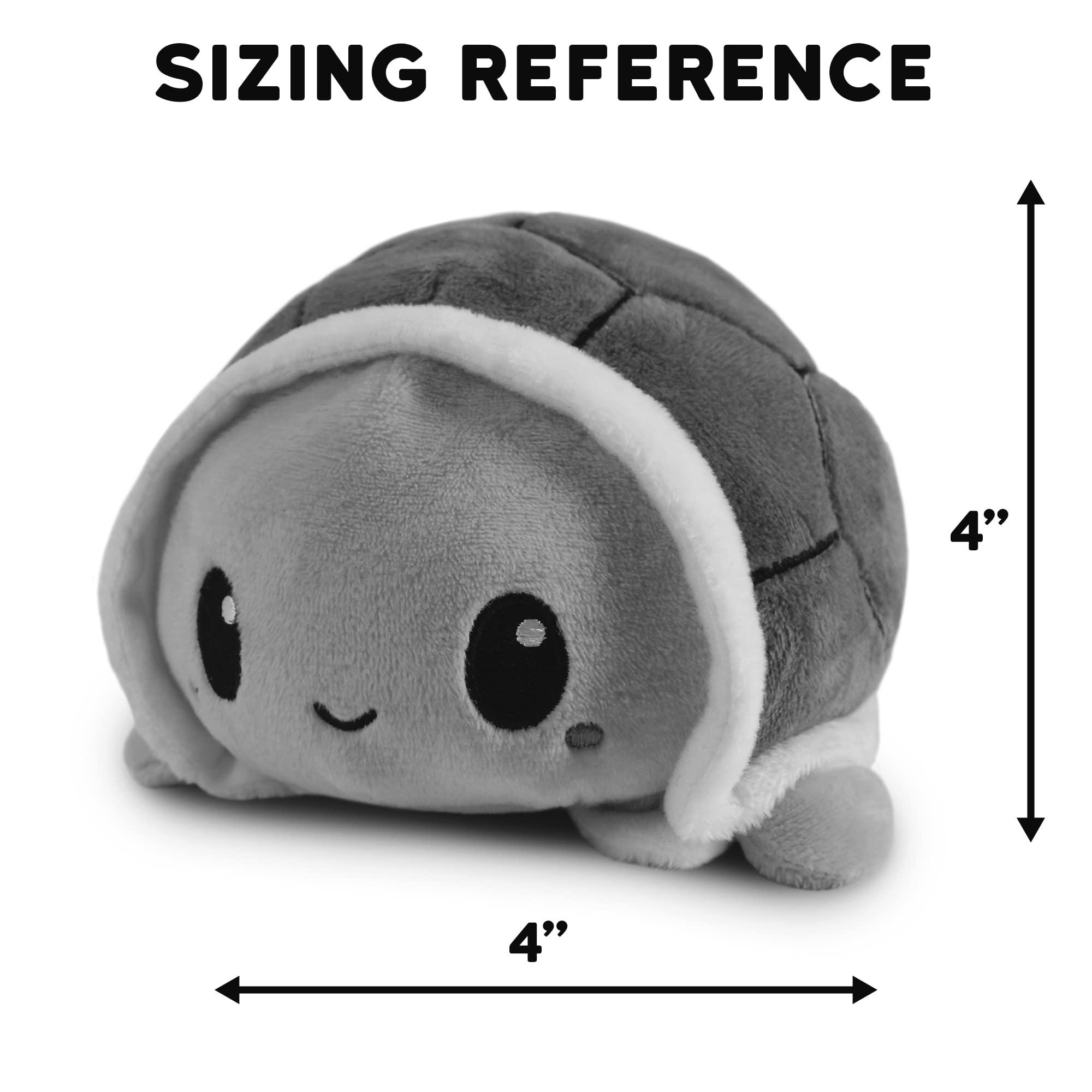 TeeTurtle - The Original Reversible Turtle Plushie - Green - Cute Sensory Fidget Stuffed Animals That Show Your Mood 4 inch - Image 2