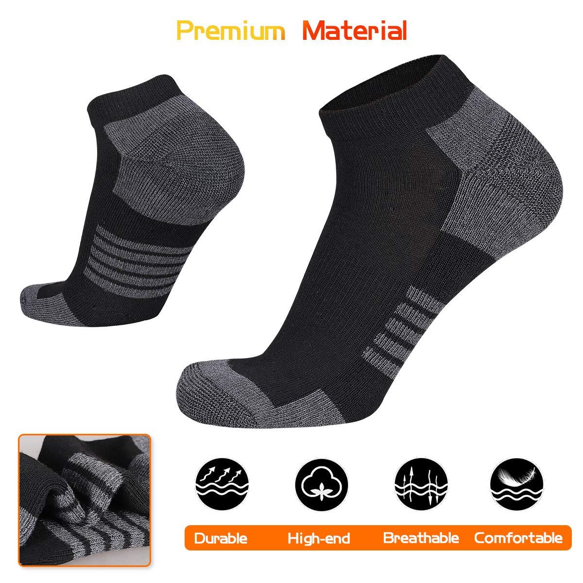 COOVAN 10 Pairs Mens Ankle Socks Men 10 Pack Low Cut Comfort Cushion Casual Socks - Image 7