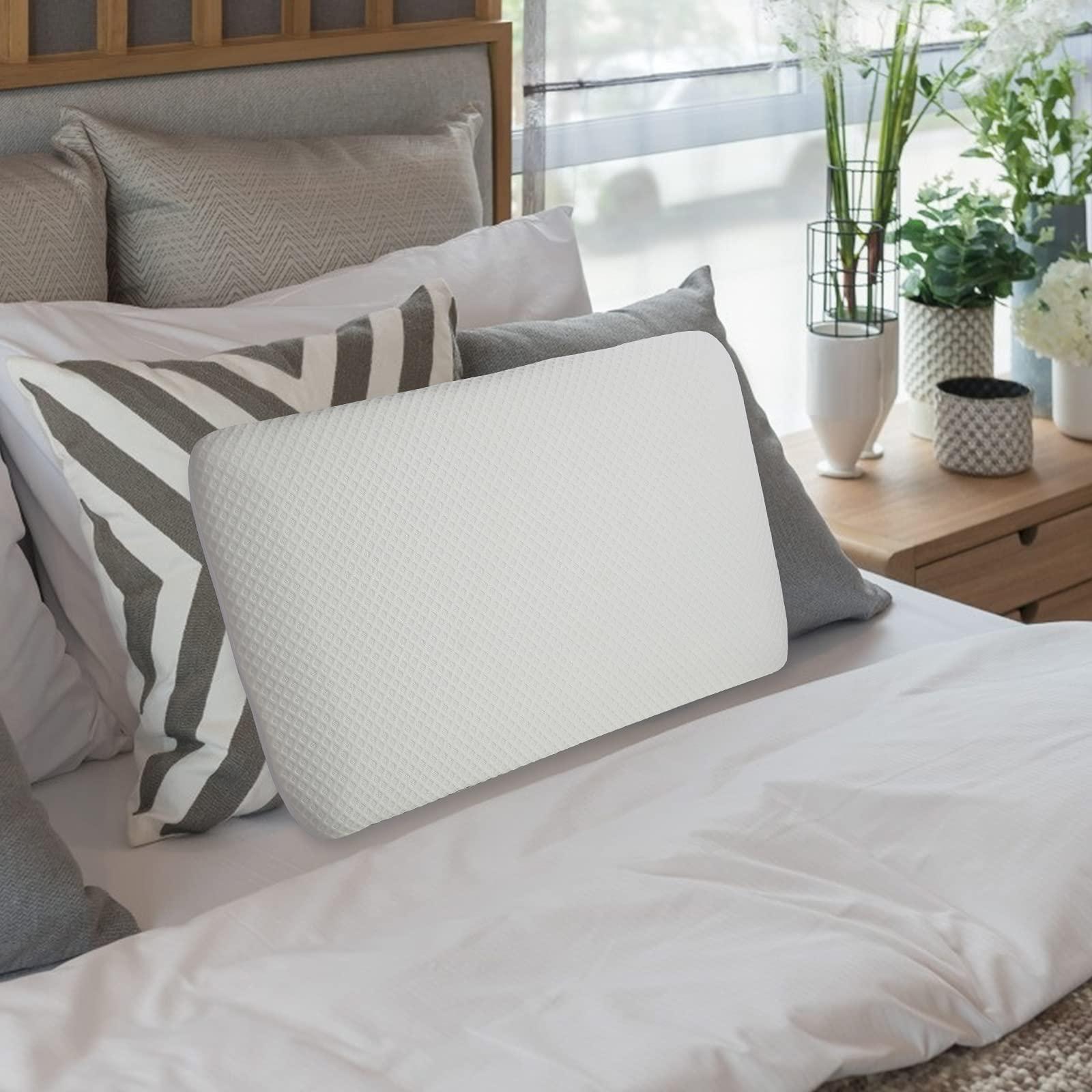 DLIGHT BD Slim 3.2" Stomach Sleeping Memory Foam Pillow-Thin, Flat, Soft Yet Supportative for Belly, Back& Stomach Sleepers - Image 2