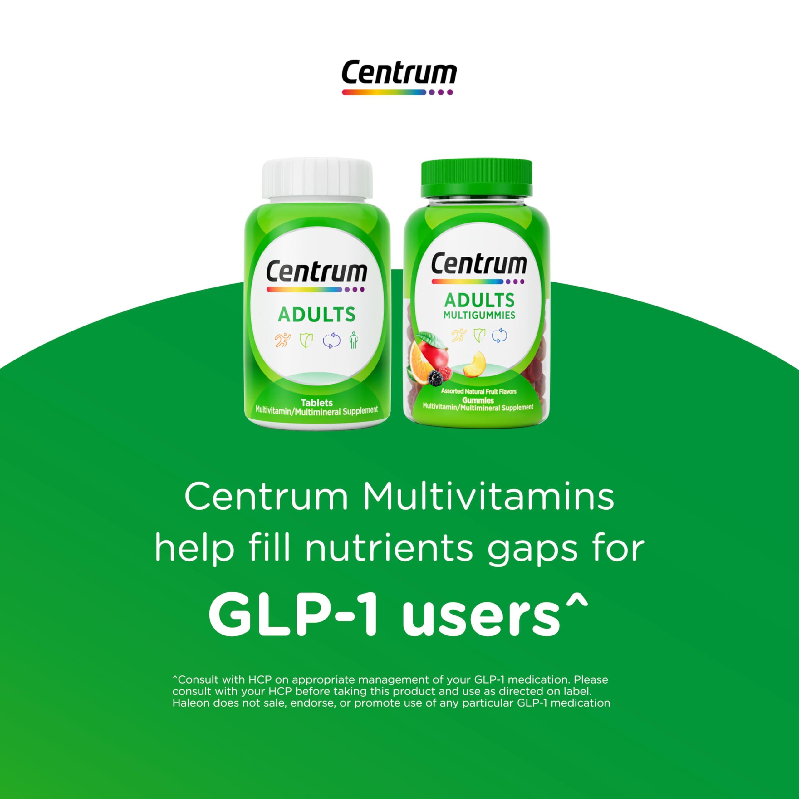 Centrum Adult Multivitamin/Multimineral Supplement with Antioxidants, Zinc, Vitamin D3 and B Vitamins, Gluten Free, Non-GMO Ingredients - 200 Count - Image 3