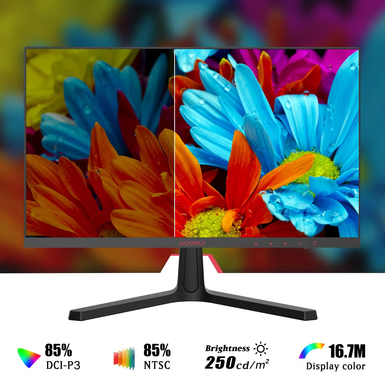KOORUI 24 Inch Gaming Monitor -FHD 1080P Computer Monitor 165Hz VA 1ms, AdaptiveSync Technology, LED Monitors with Ultra-Thin, HDMI X2 /DP, VESA Compatible, Tilt Adjustable, Eye Care 24E4 - Image 4