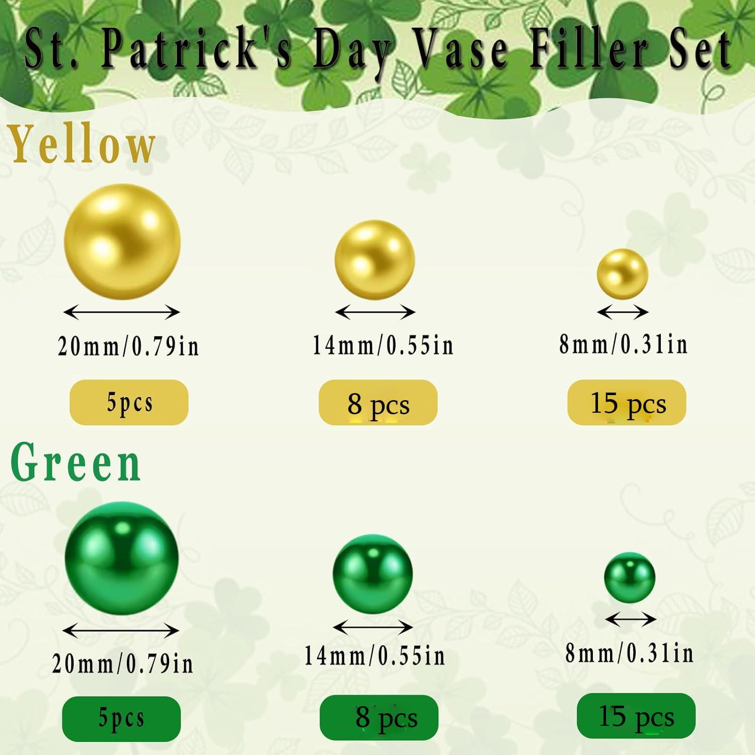 76 Pieces St. Patrick's Vases Filler Shamrocks Ornament for Vases Filler for Vases Centerpiece for St. Patrick's Festival Party Table Decor - Image 4