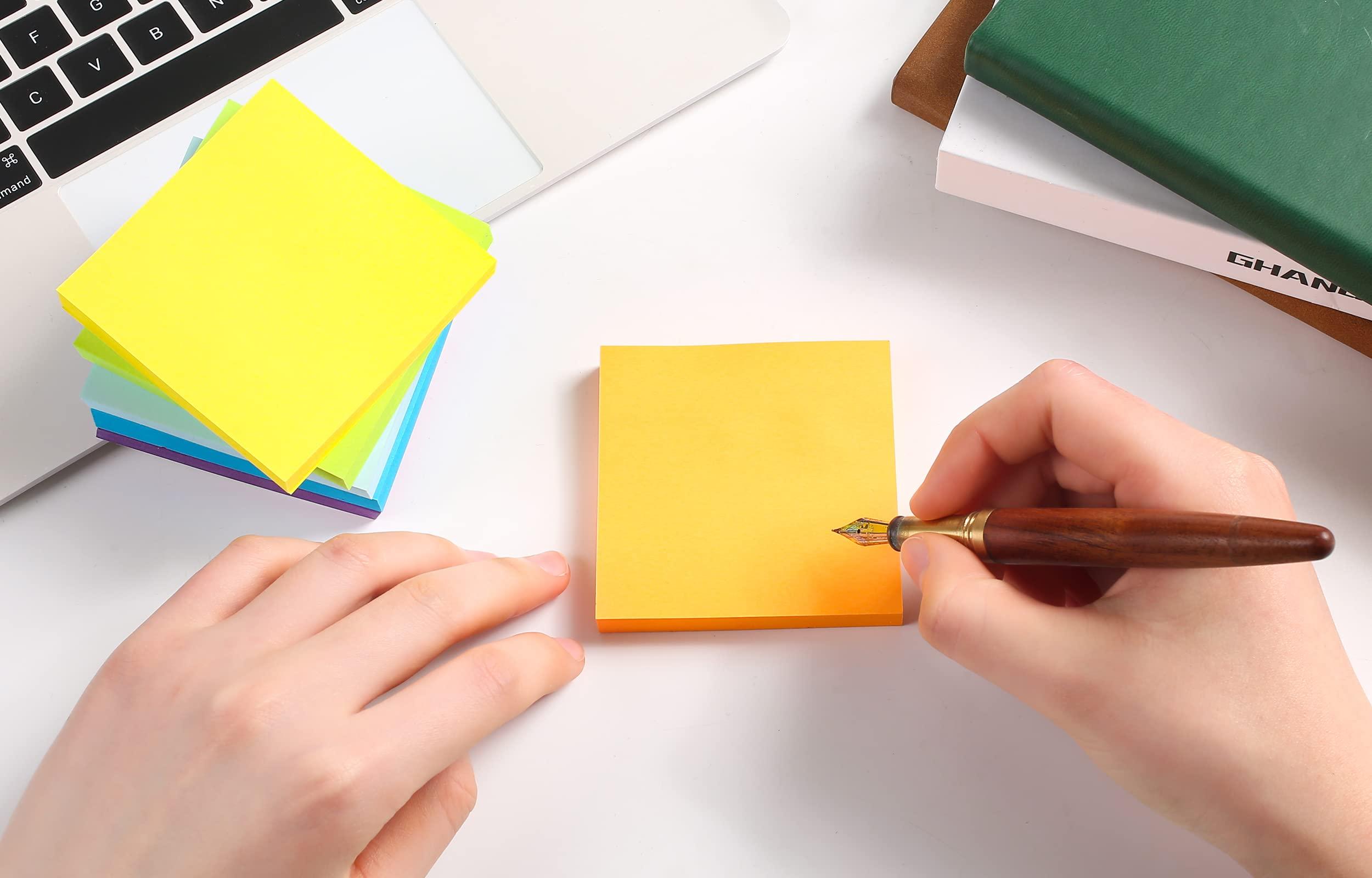 (8 Pads) Pop-up Sticky Notes 3x3 Inches, 8 Bright Colors Super Sticky Notes, Clean Removal, Recyclable, 84 Sheets/pad - Image 5