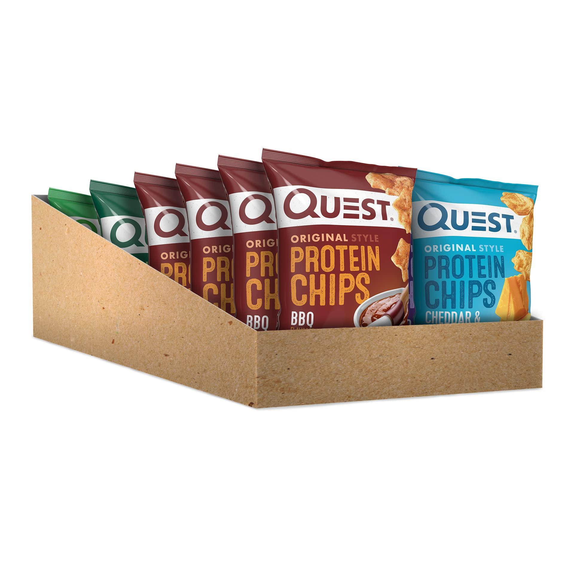 Quest Nutrition Protein Chips Variety Pack, BBQ, Cheddar & Sour Cream, Sour Cream & Onion, High Protein, Low Carb, 1.1 oz (Pack of 12) - Image 4