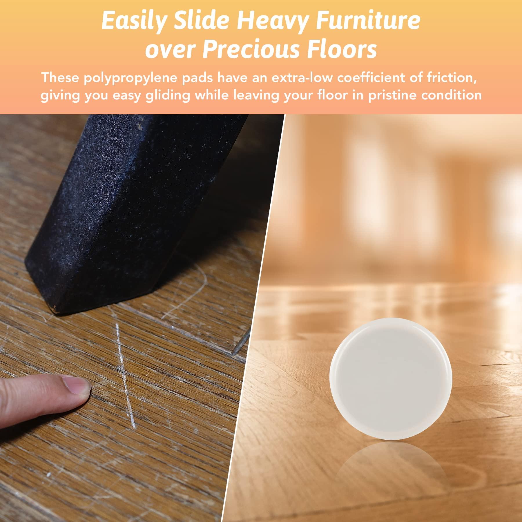 CO-Z Furniture Sliders - 8 Pack, 3 1/2" Reusable Furniture Sliders for Carpet, Heavy-Duty Furniture Gliders Movers for Hardwood Floors, Plastic Moving Pads for Heavy Furniture, Floor Protectors - Image 4