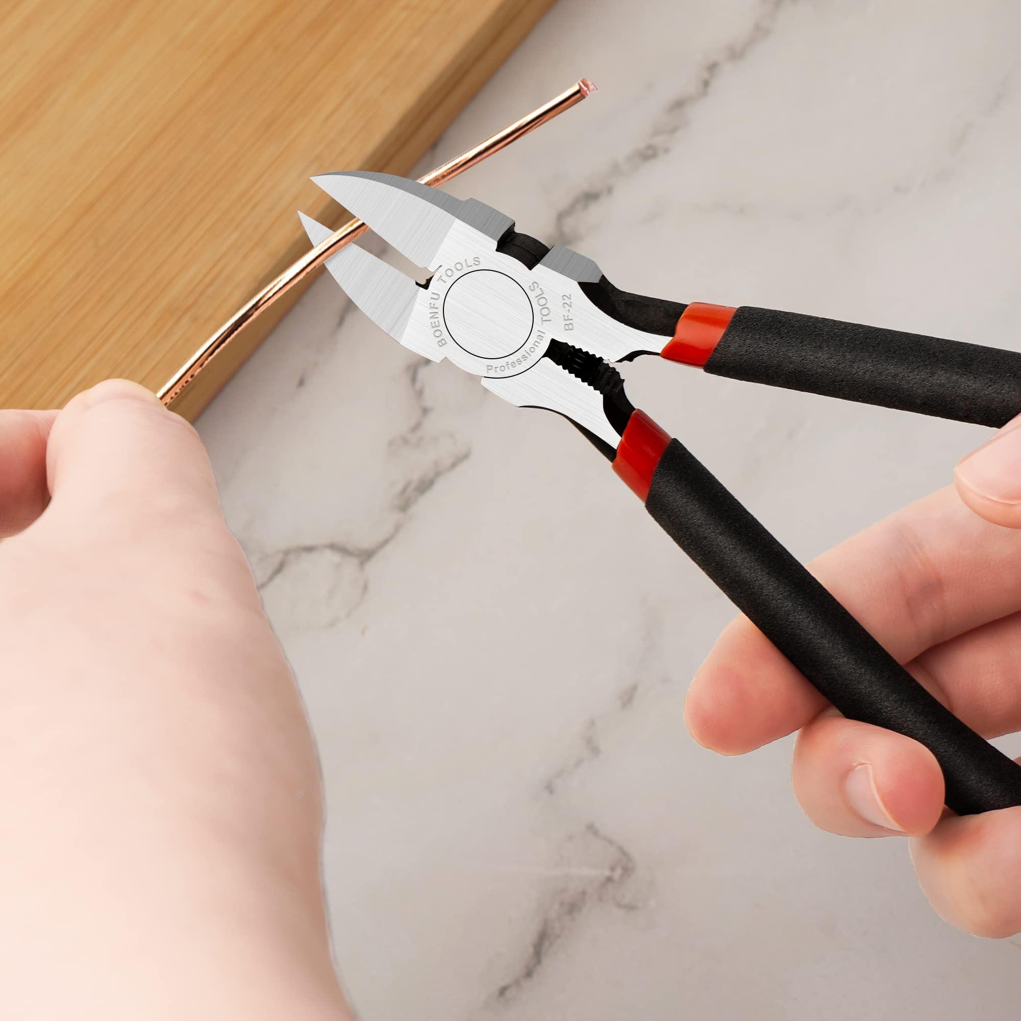 BOENFU Wire Snips Floral Wire Cutter Jewelry Wire Snippers 6 Inches 2 Pack Flush Cut Pliers Side Cutters Metal Cutting Tool for Crafting, Floral, Artificial Flowers, Chicken Wire, Electrical - Image 2