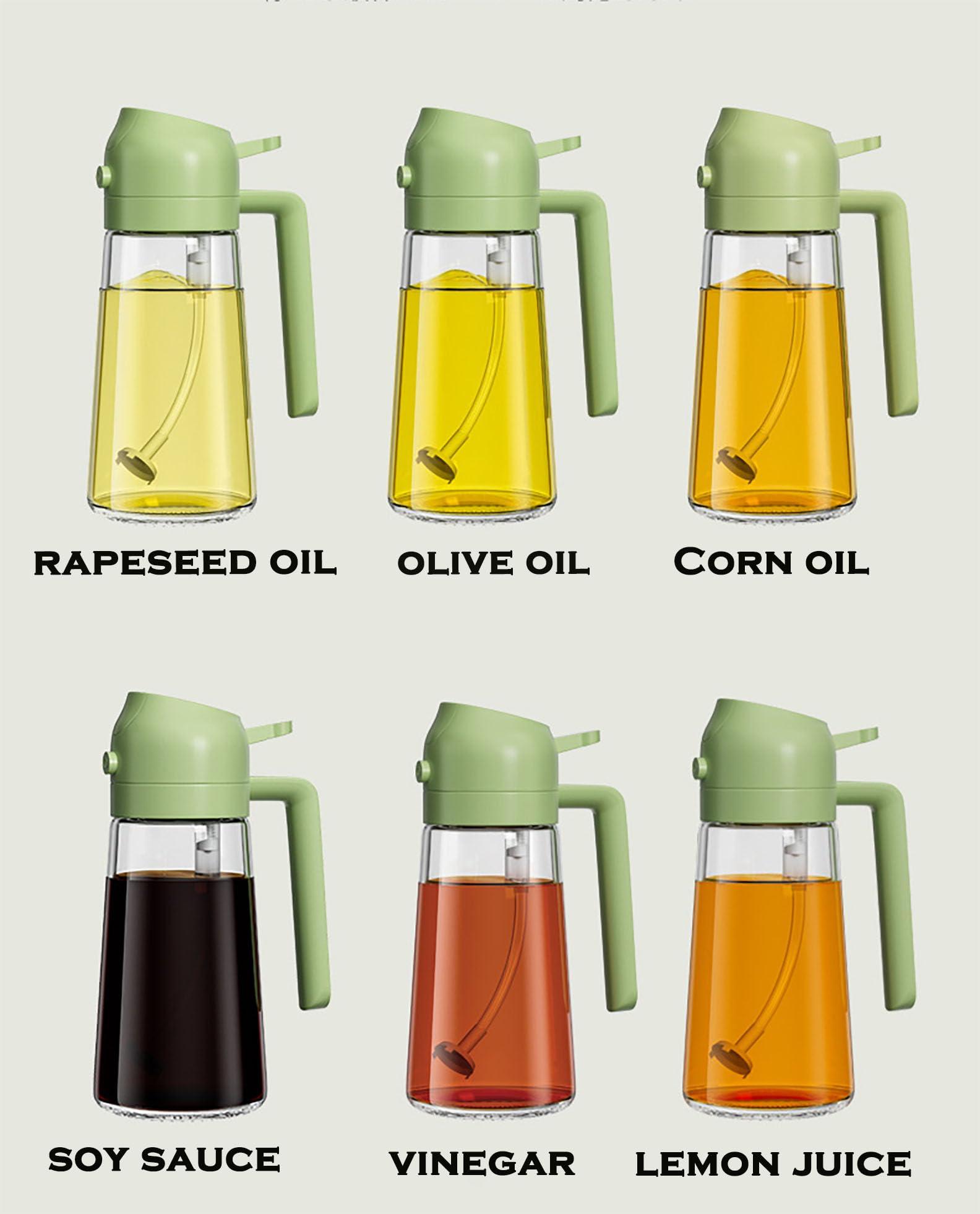 cakeyeye Oil Sprayer for Cooking, 2 in 1 Olive Oil Dispenser Bottle for Kitchen, 16oz/470ml Premium Glass Oil Spray Bottle, kitchen gadgets for Air Fryer, Baking, Frying, BBQ - Image 5