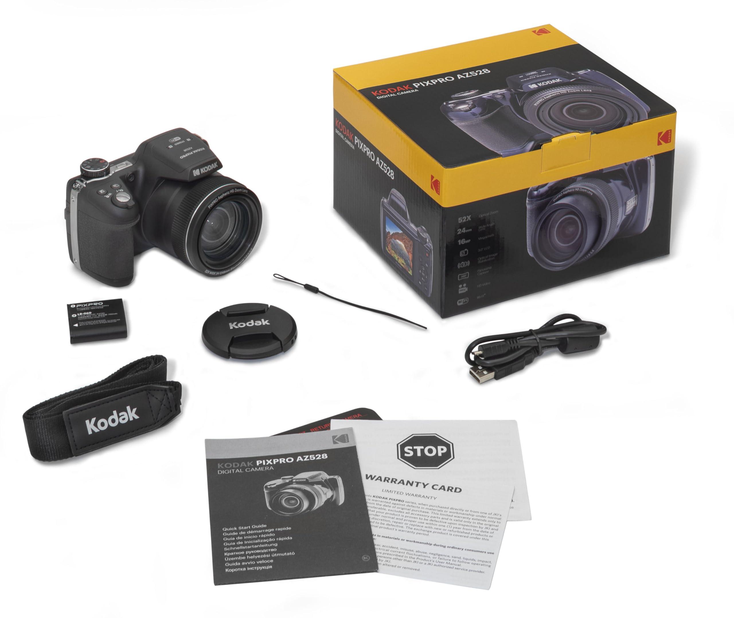 KODAK PIXPRO AZ528 Astro Zoom BSI-CMOS Bridge Digital Camera 16MP 52X 1080p Wi-Fi (Midnight Blue) - Image 8