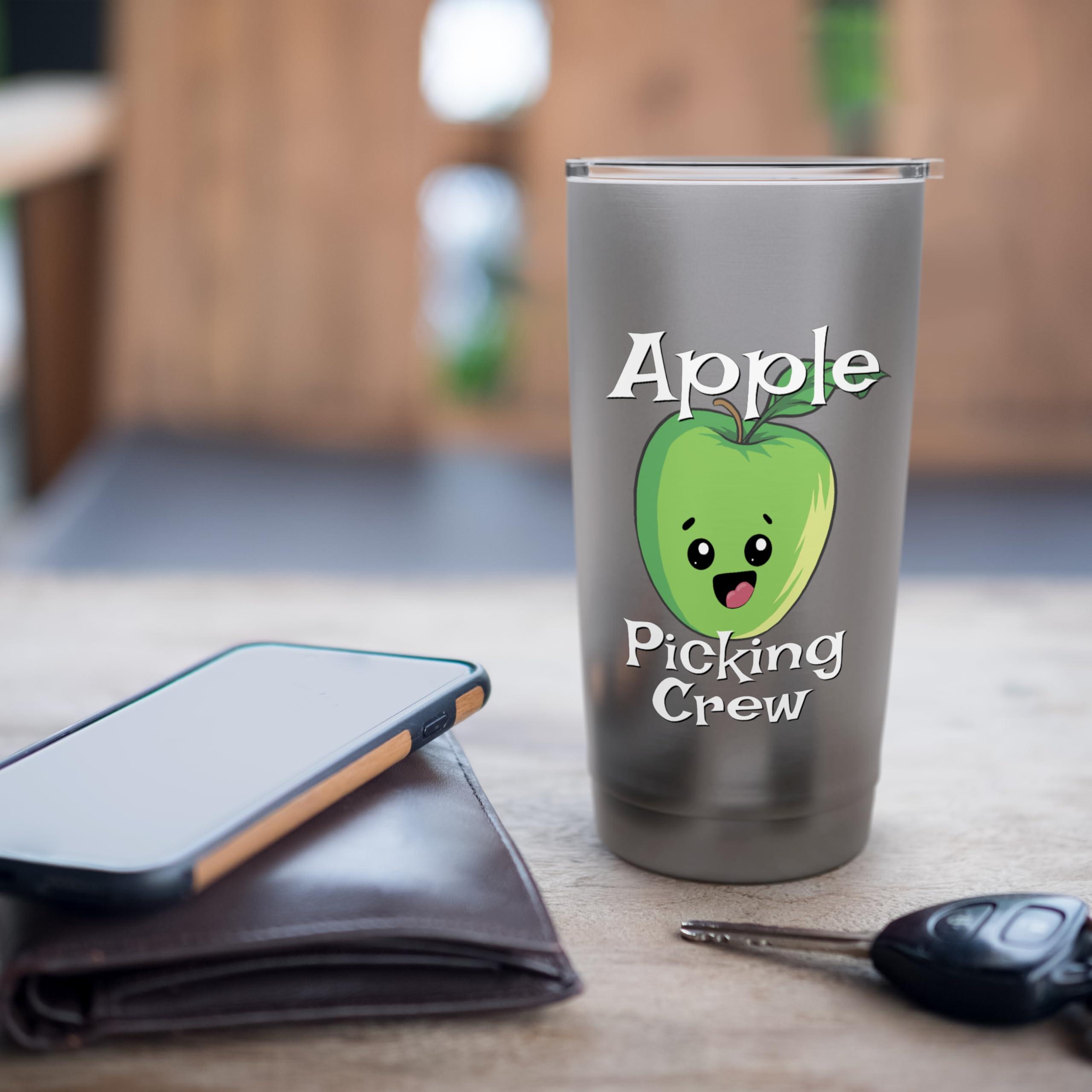 Cute Fall Autumn Orchard Matching Family Apple Picking Crew Stainless Steel Insulated Tumbler - Image 7