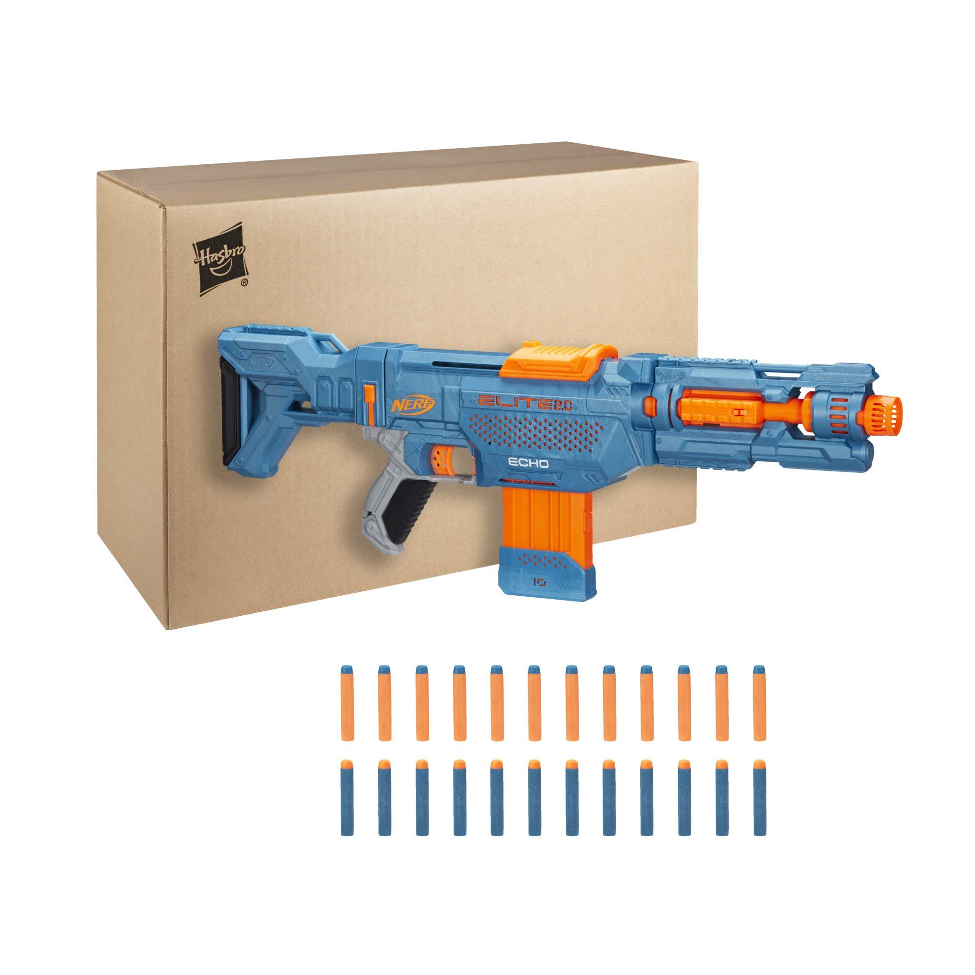 Nerf Elite 2.0 Echo CS-10 Blaster - 24 Official Darts, 10-Dart Clip, Removable Stock and Barrel Extension, 5 Tactical Rails - Image 3