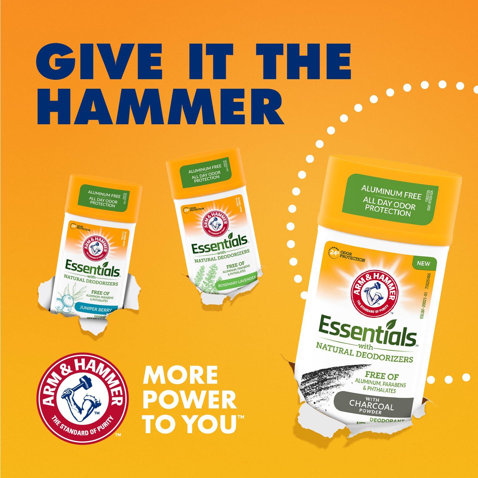 Arm & Hammer Essentials Charcoal Deodorant 4-Pack - Image 7