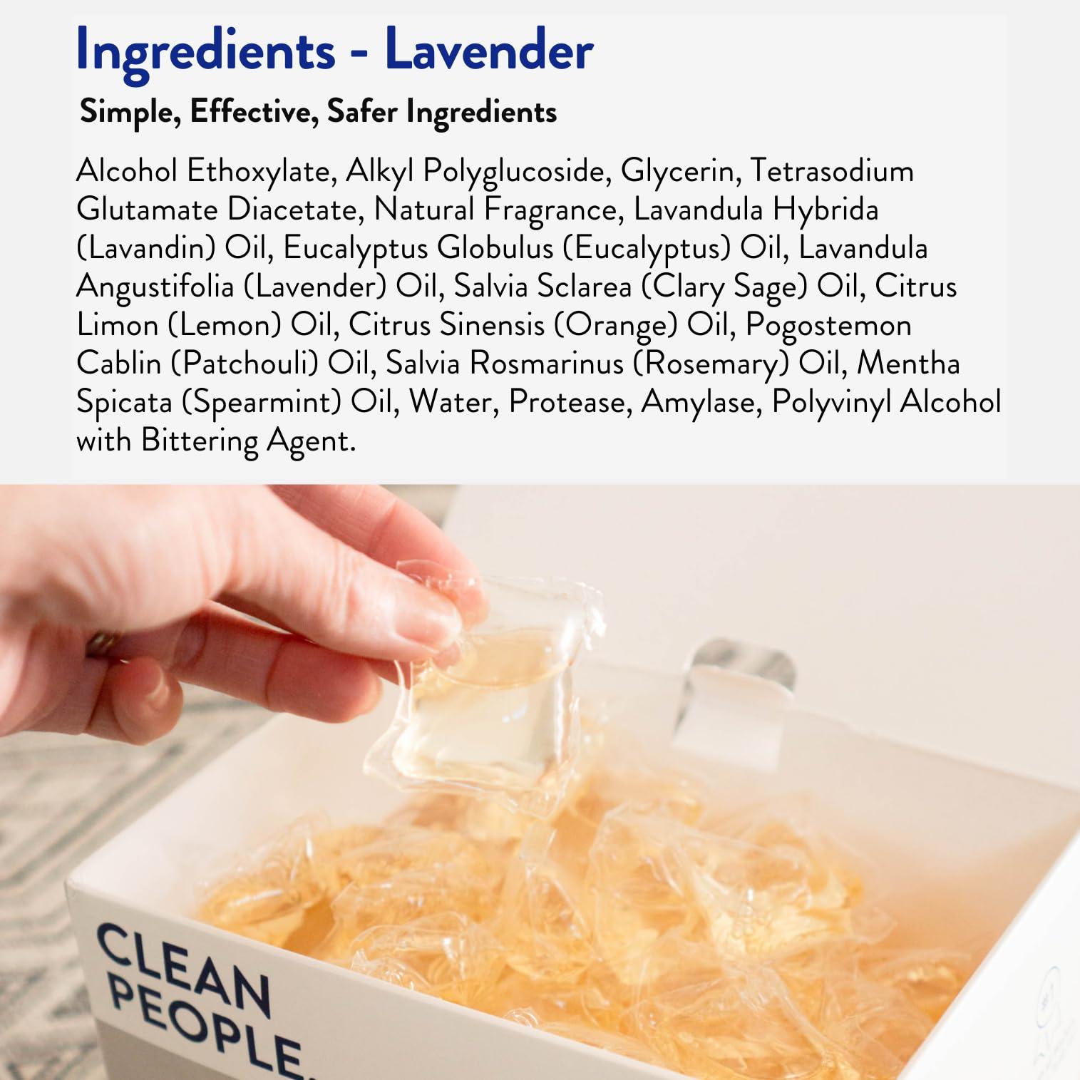 The Clean People Laundry Detergent Pods - Hypoallergenic Laundry Pods - Ultra Concentrated, Recyclable Packaging, Stain Fighting - Lavender, 32 Pack - Image 5