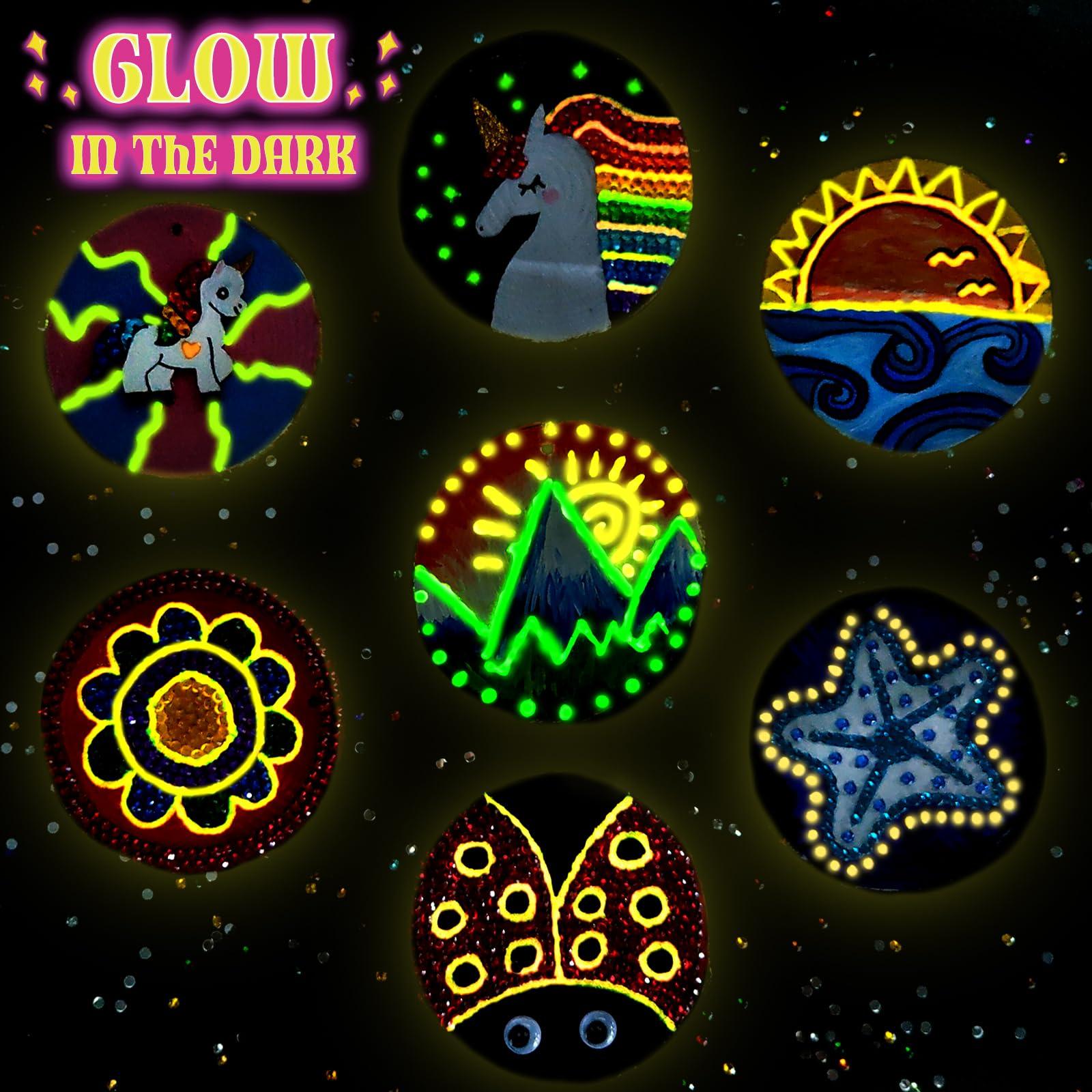 klmars Kids Wooden Painting Kit-Glow in The Dark-Arts & Crafts Gifts for Boys Girls Ages 5-12-Craft Activities Kits - Creative Art Toys for 5, 6, 7, 8, 9, 10, 11 & 12 Year Old Kids - Image 3