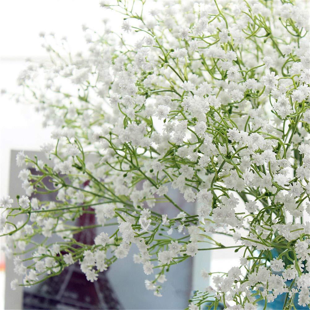 Gumolutin 9 Pack Real Touch Artificial Baby's Breath Flowers - 21" Bendable Stems for Wedding Bouquets, Home Centerpieces & Outdoor Decor (Waterproof, Dustproof, White) - Image 3