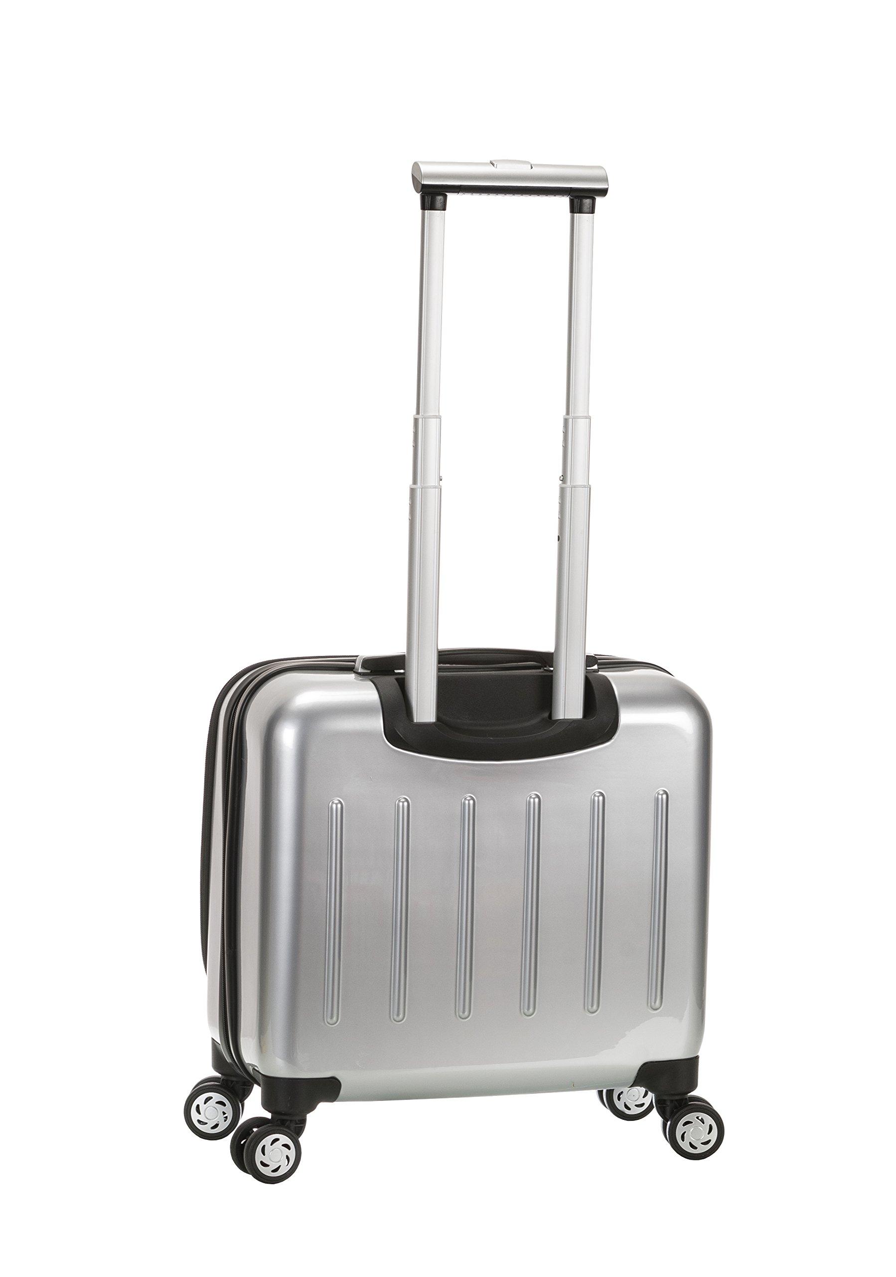 Rockland Revolution Hardside Rolling Computer Case, Silver, Carry-On 17-Inch - Image 5