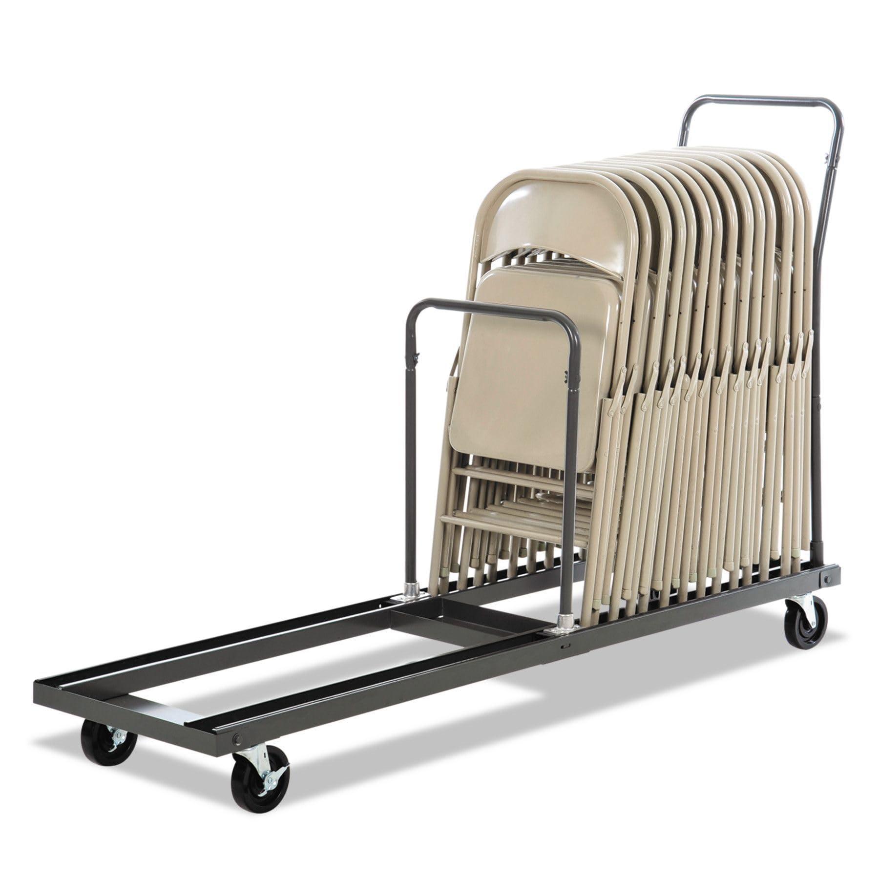 Alera Chair and Table Cart, 20-3/4w x 50-5/8d to 75-3/8d, Black - Image 2