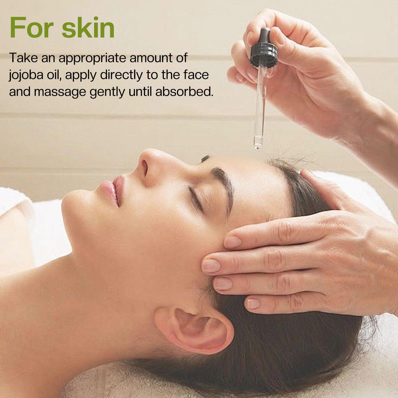 AIMSEIZE Jojoba Oil Organic (4oz), 100% Pure Stimulate Growth for Hair & Eyebrows, Moisturizing Massage Oil for Face, Hair, Skin & Nails - Image 5