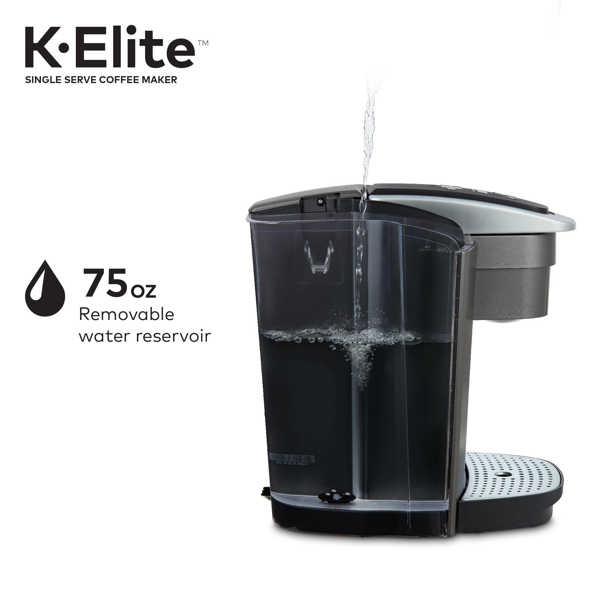 Keurig K-Elite Single Serve K-Cup Pod Coffee Maker, with Strength and Temperature Control, Iced Coffee Capability, 8 to 12oz Brew Size, Programmable, Brushed Slate - Image 13