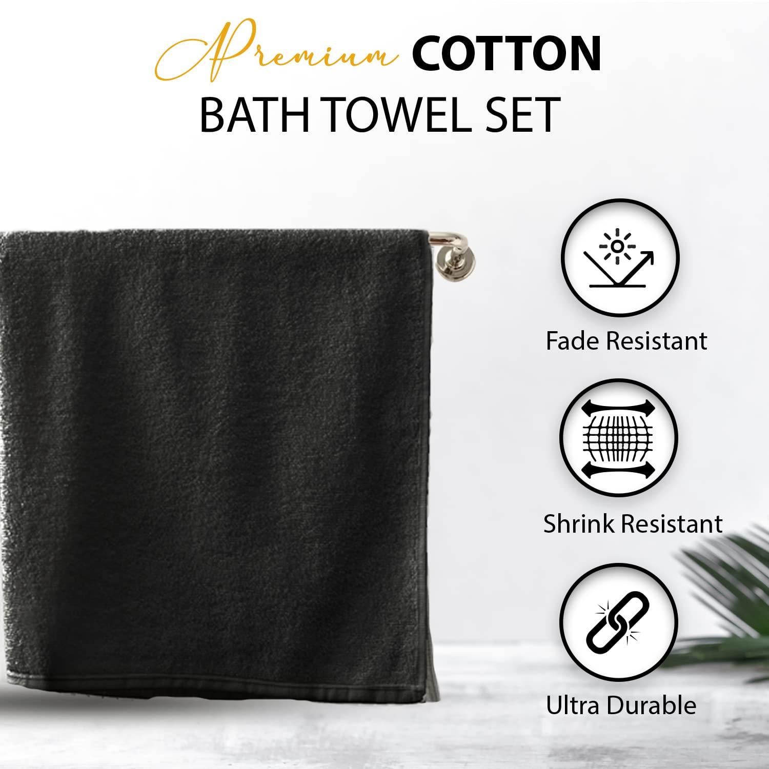 KAHAF COLLECTION 100% Cotton Bath Towels, 24x48 Pack of 6 Towels, Quick Dry, Highly Absorbent, Soft Feel Towel, Gym, Spa, Bathroom, Shower, Pool, Luxury Soft Towels (Grey, 24x48-6 Pack) - Image 4